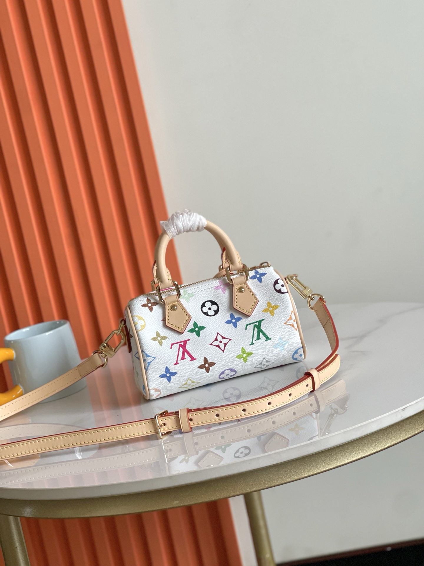 Louis Vuitton x Murakami Nano Speedy Monogram Crossbody Bag - Image 2