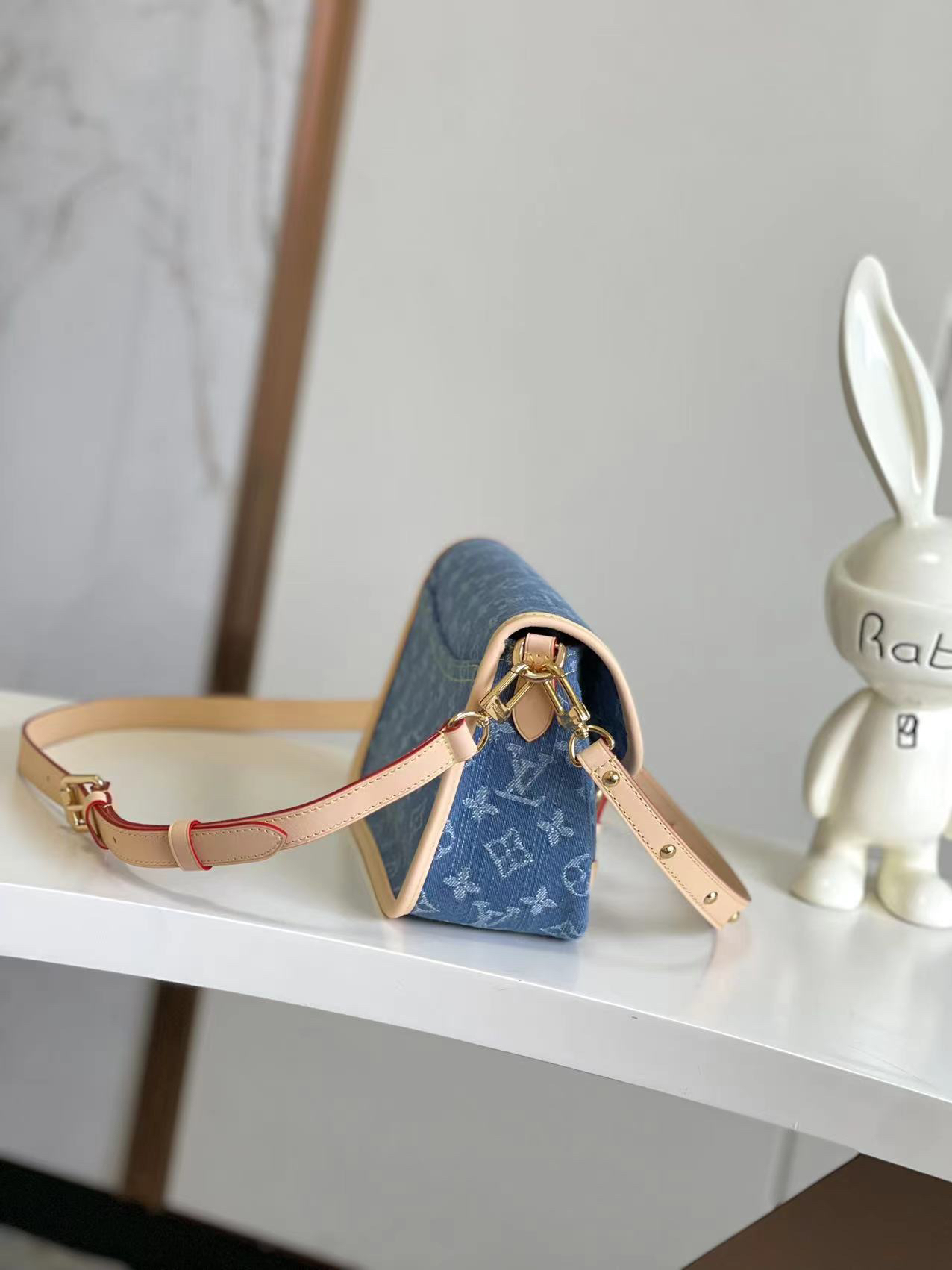 Diane Monogram Empreinte Denim Crossbody Bag - Image 2