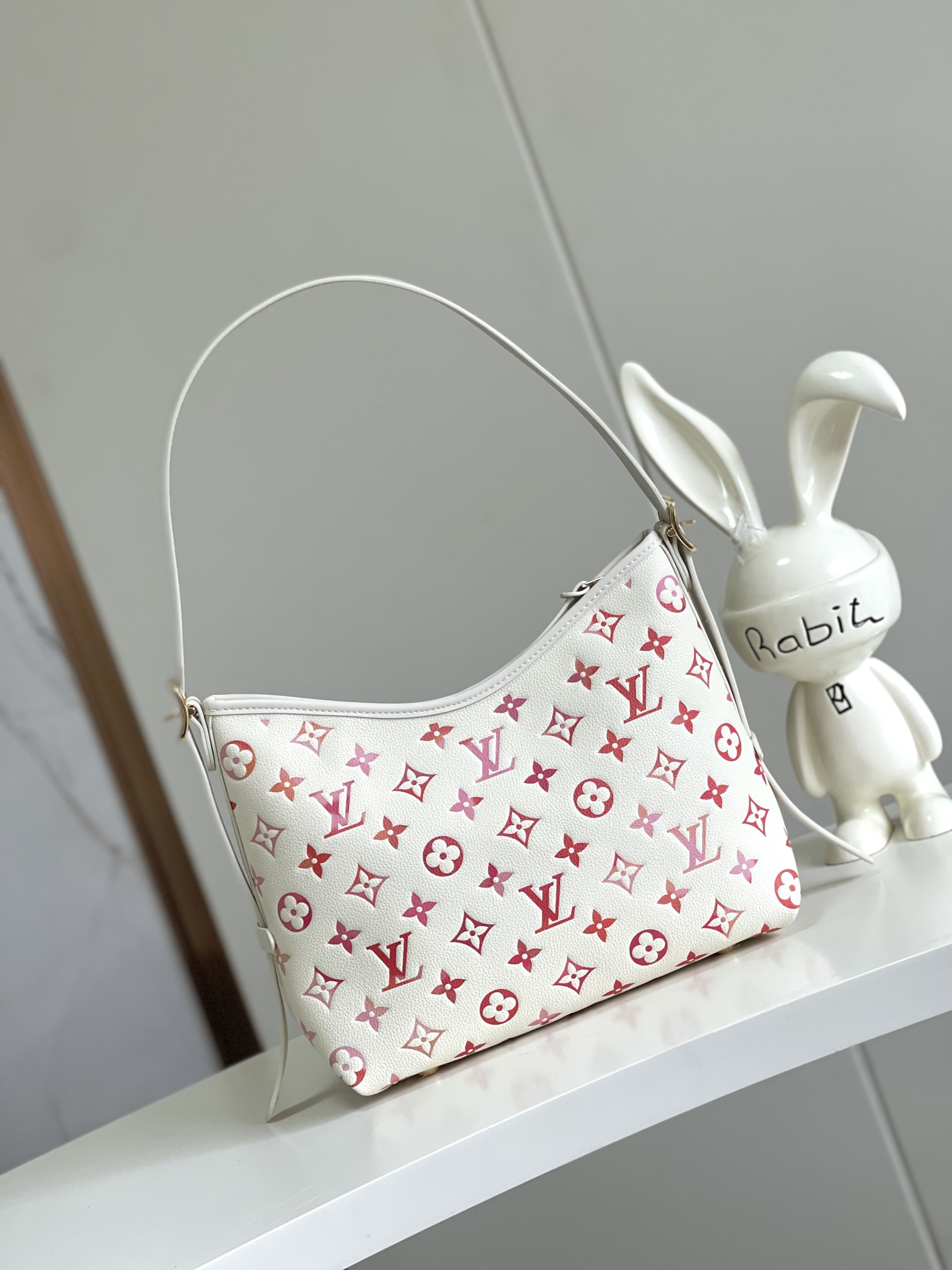 Louis Vuitton CarryAll Small Handbag in Strawberry Red Monogram Empreinte Leather - Image 2