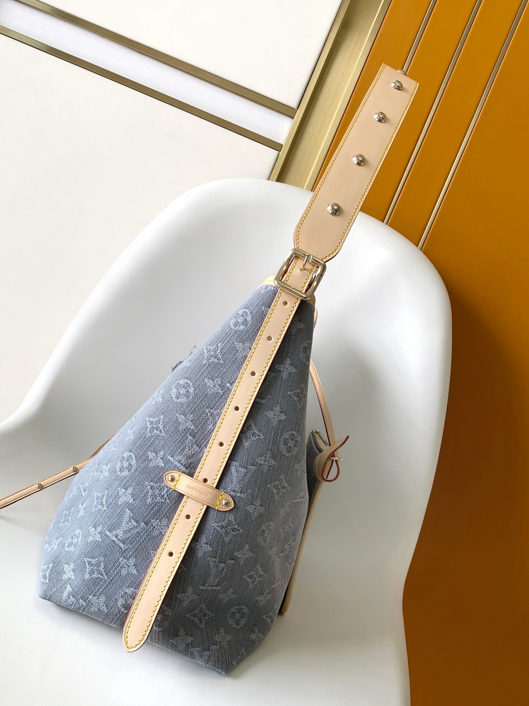 Louis Vuitton CarryAll MM Monogram Denim Handbag - Image 2