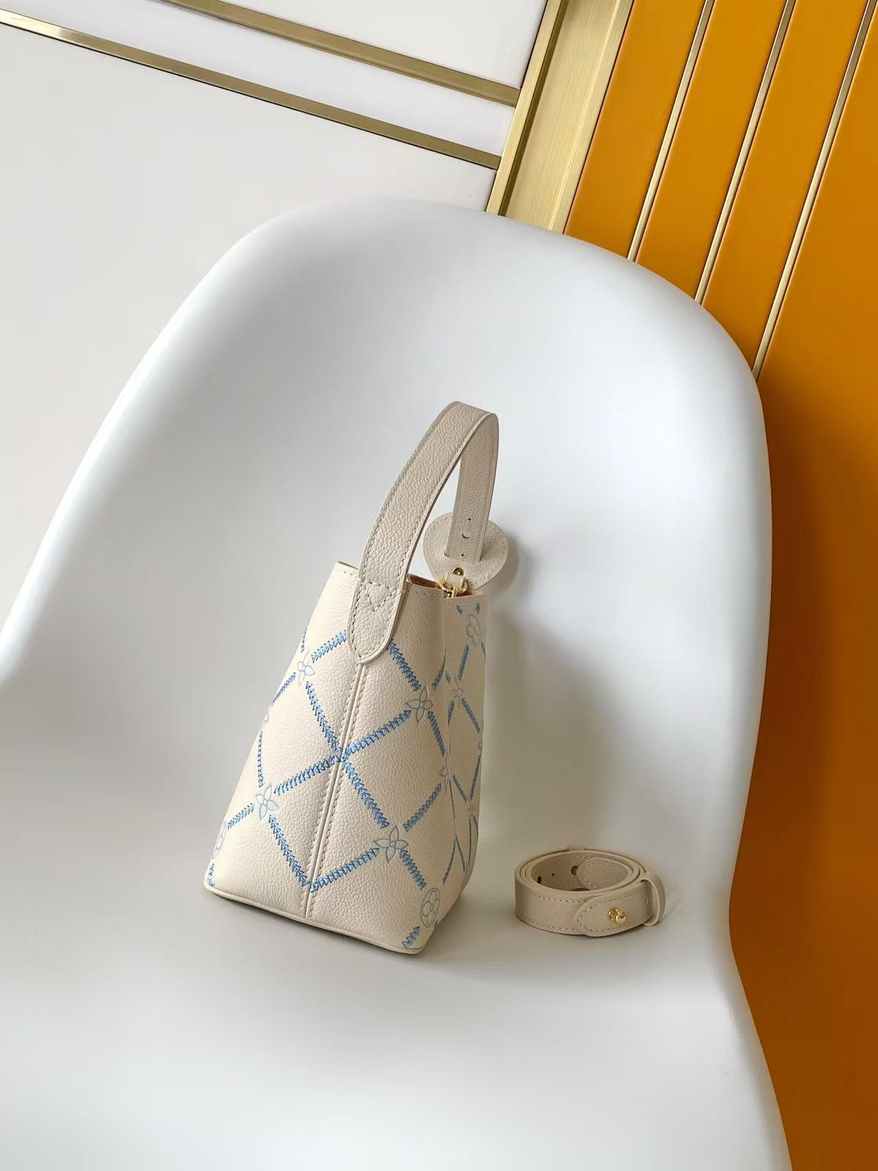 Louis Vuitton All In BB Bag M28910 in White with Embroidery - Image 2