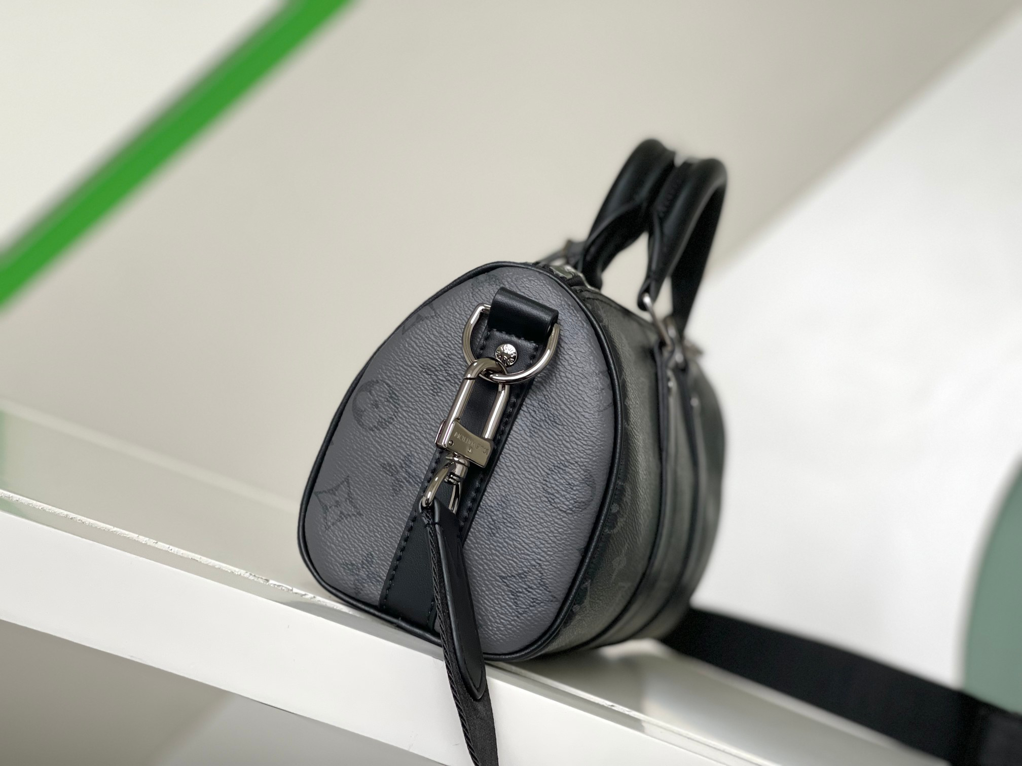Louis Vuitton Keepall 25 Travel Bag in Monogram Eclipse Reverse Canvas - Image 2
