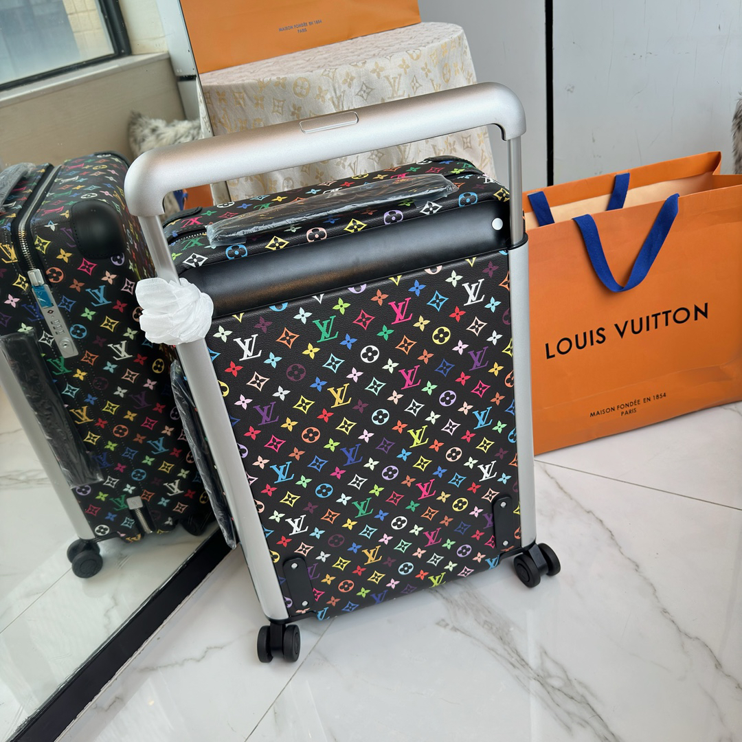 Louis Vuitton Horizon 55 Carry-On Suitcase in Black Multicolor Monogram - Image 2