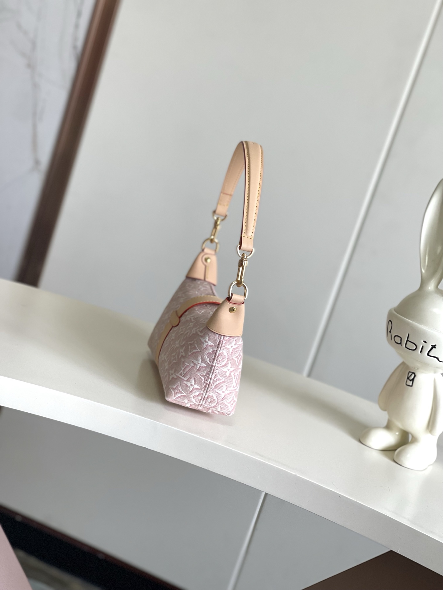 Pochette Mia Handbag in Pink Monogram Emblème Canvas - Image 2