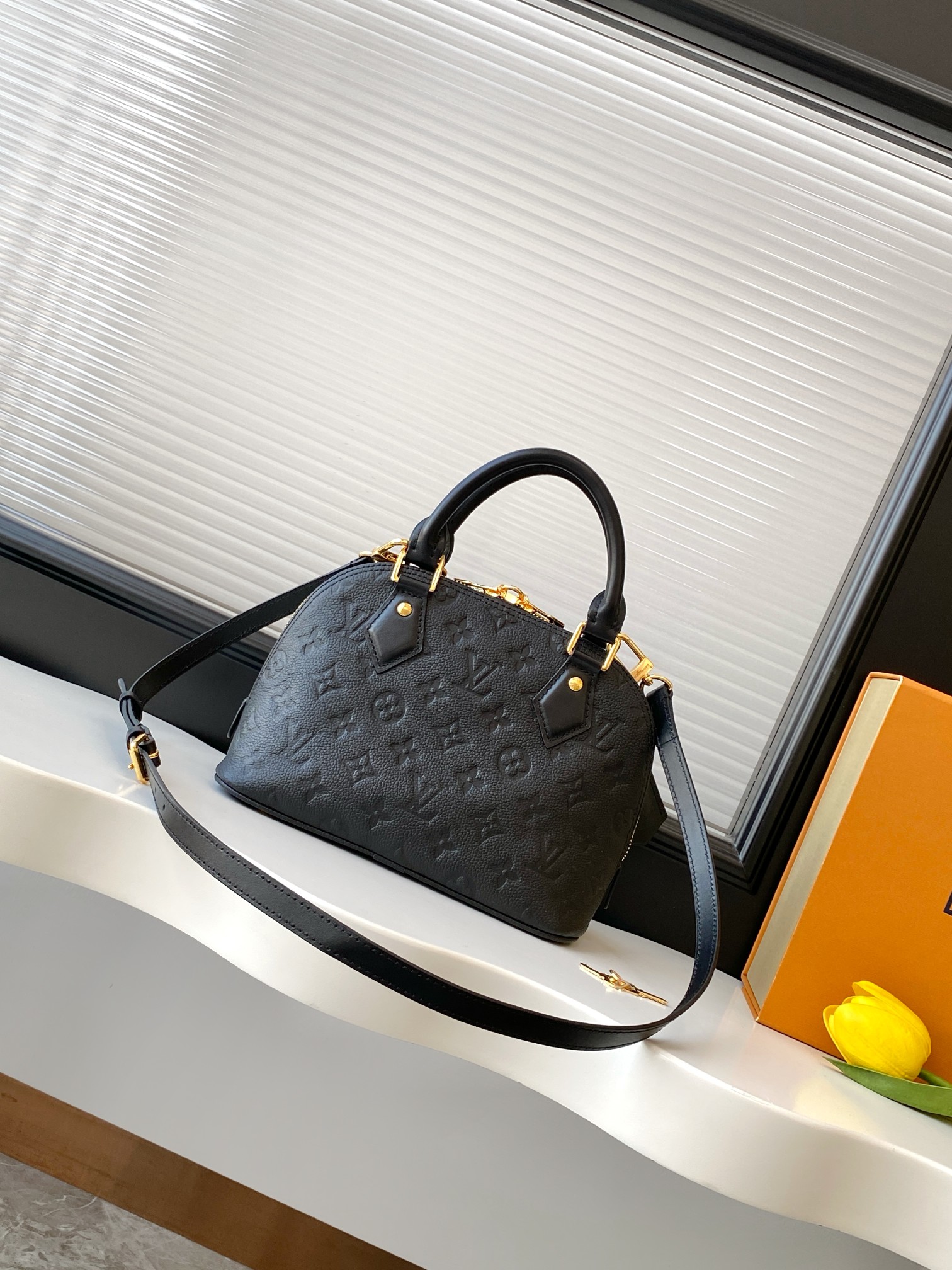 Louis Vuitton Alma BB Handbag in Monogram Empreinte Leather - Image 2
