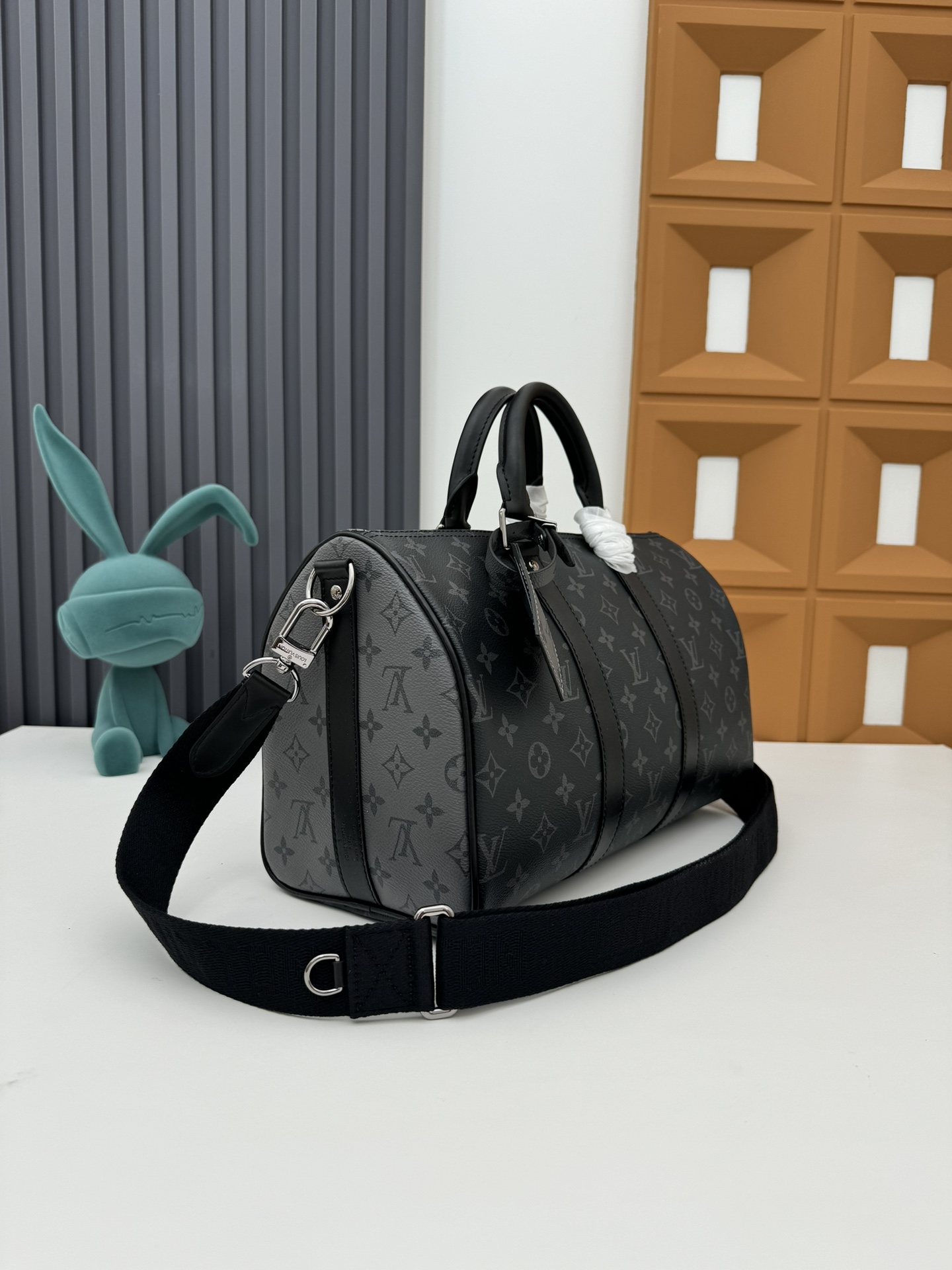 Louis Vuitton Keepall 35 Travel Bag in Monogram Eclipse Canvas - Image 2