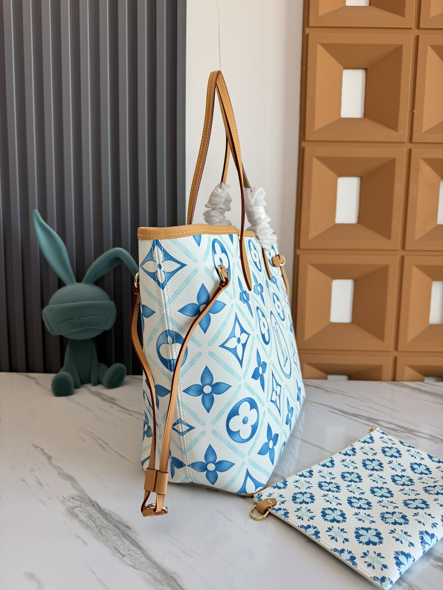 Louis Vuitton Neverfull MM Monogram Tiles Tote Bag - Image 2