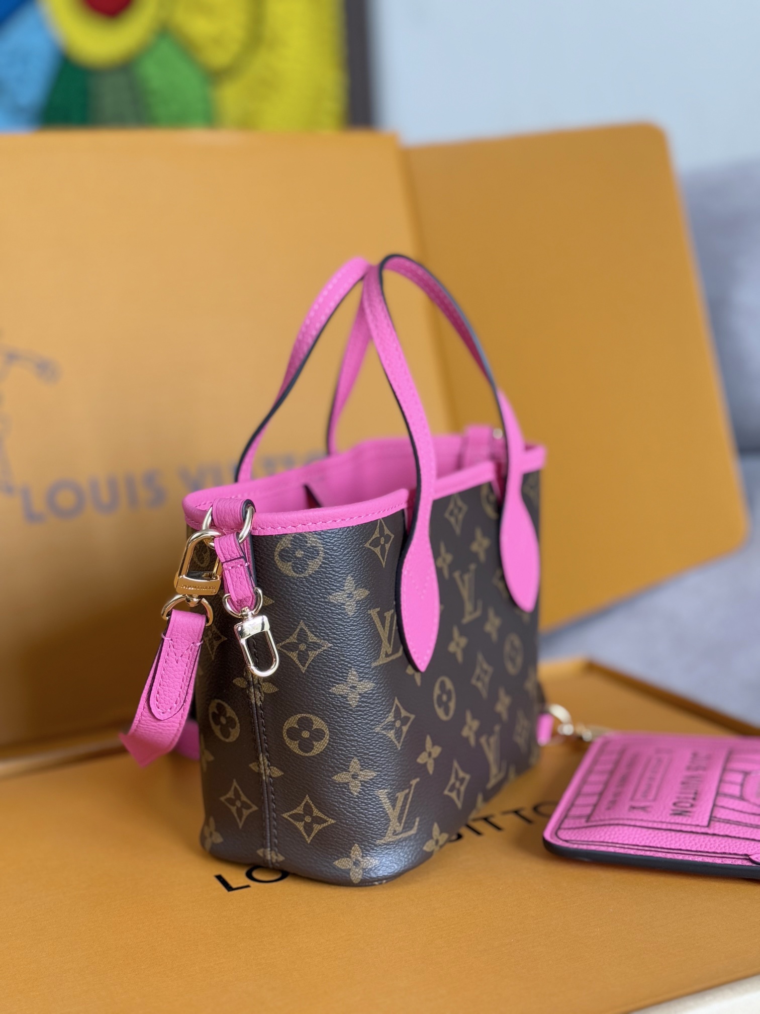 Neverfull Bandoulière Inside Out BB Reversible Tote Bag - Image 2