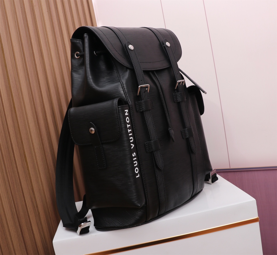 Louis Vuitton Christopher Medium Epi Leather Backpack - Image 2
