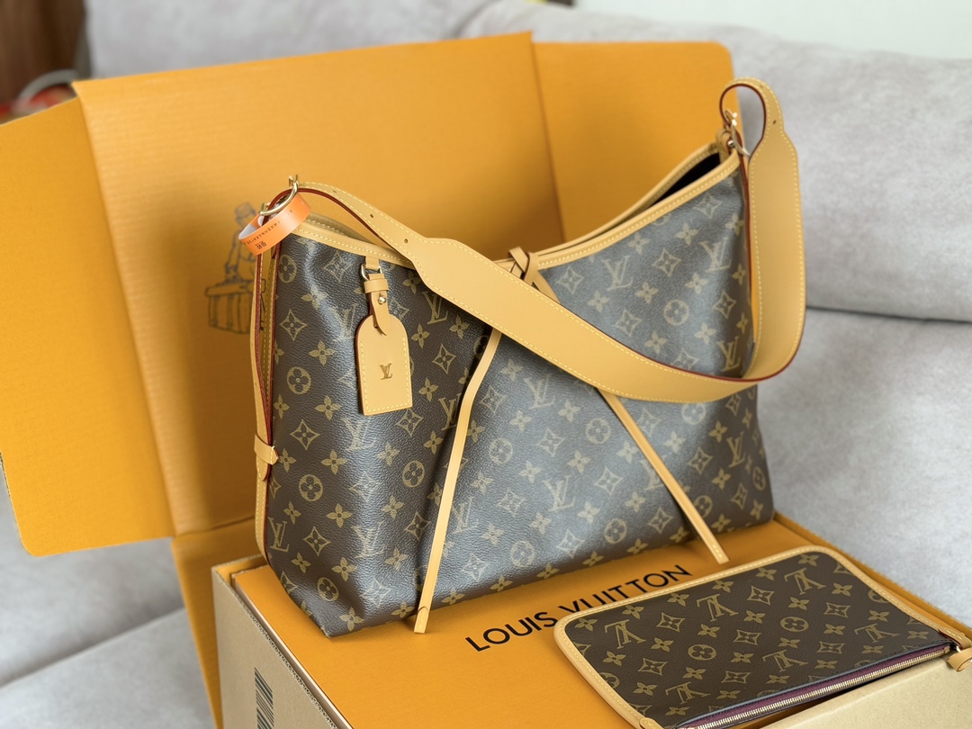 Louis Vuitton CarryAll MM Monogram Canvas Shoulder Bag - Image 2