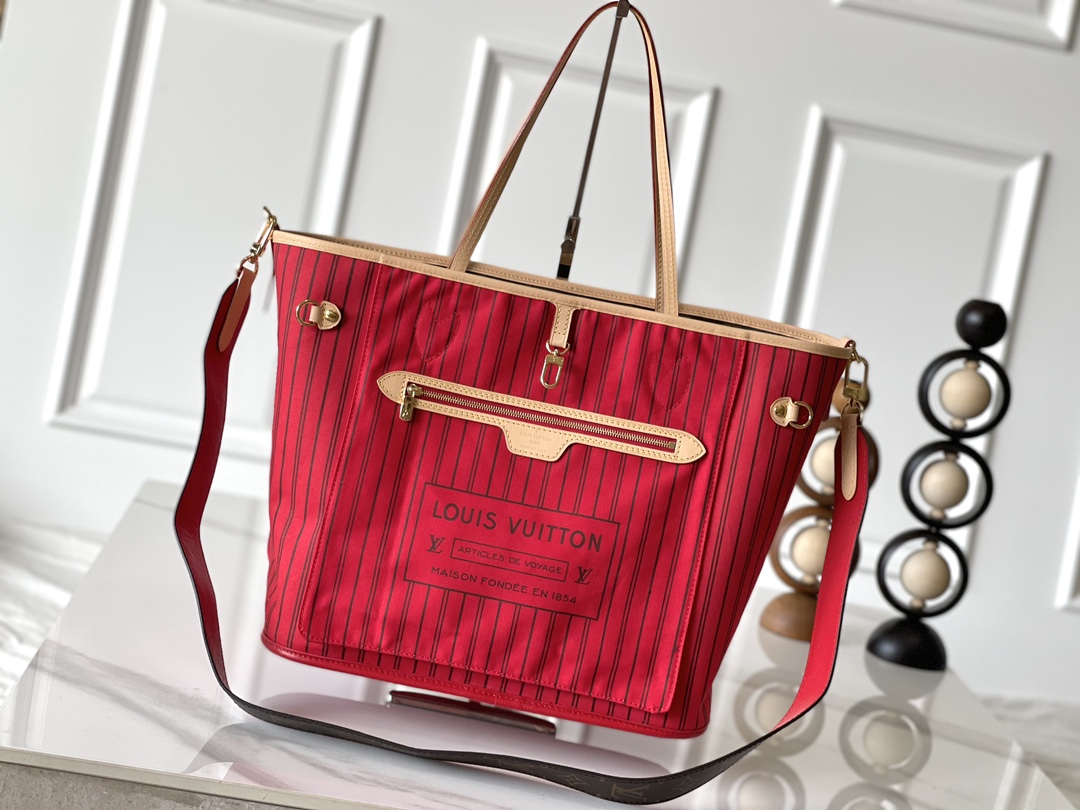 Neverfull MM Handbag in Damier Azur Canvas - Image 2
