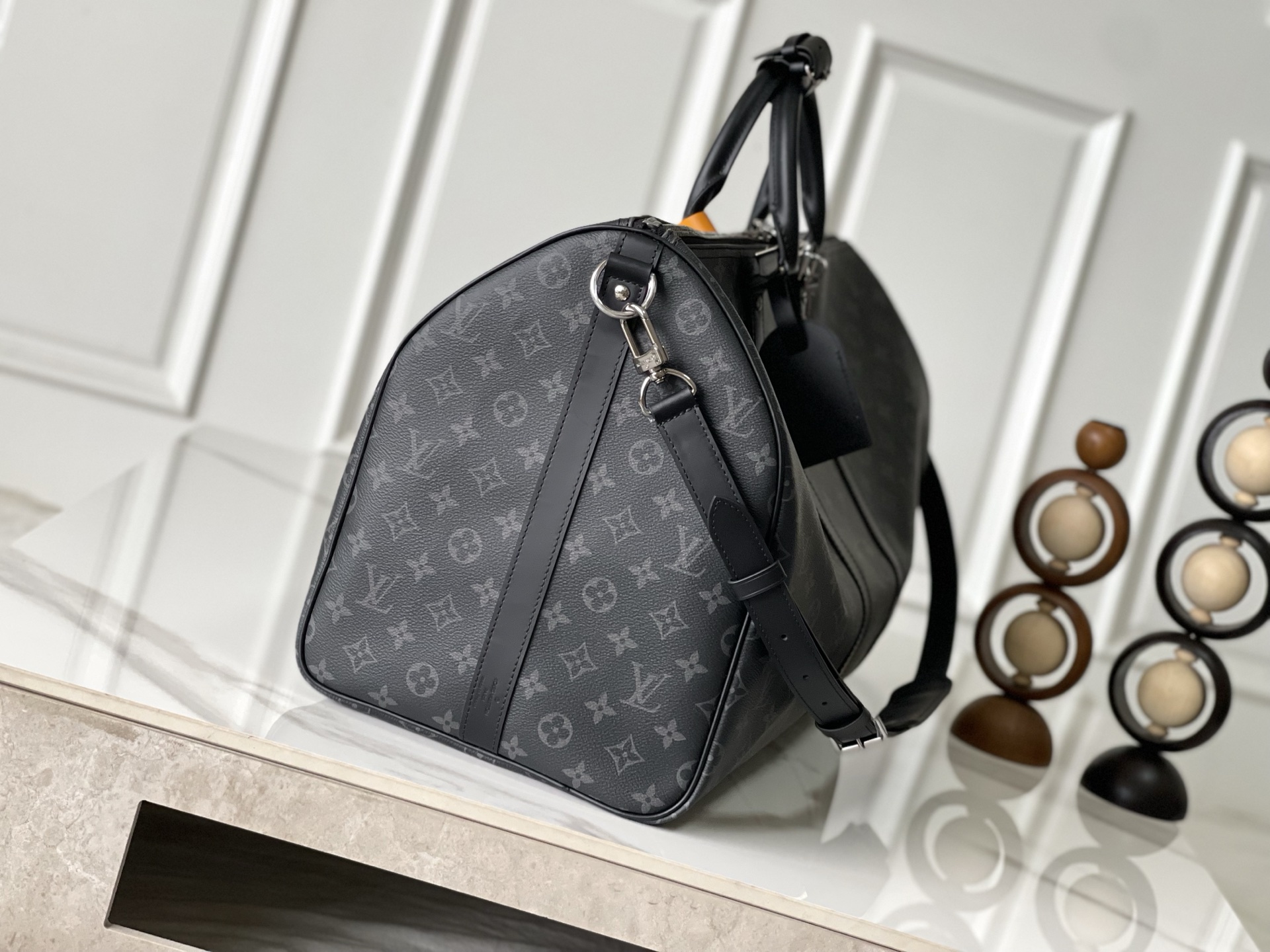 Louis Vuitton Keepall 45 Travel Bag in Monogram Eclipse Canvas - Image 2