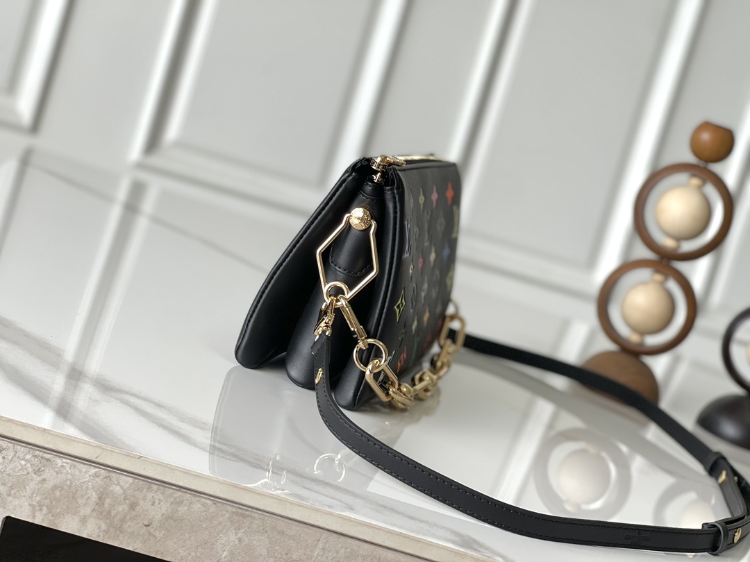 Louis Vuitton Coussin BB Bag in Black Multicolor Lambskin - Image 2