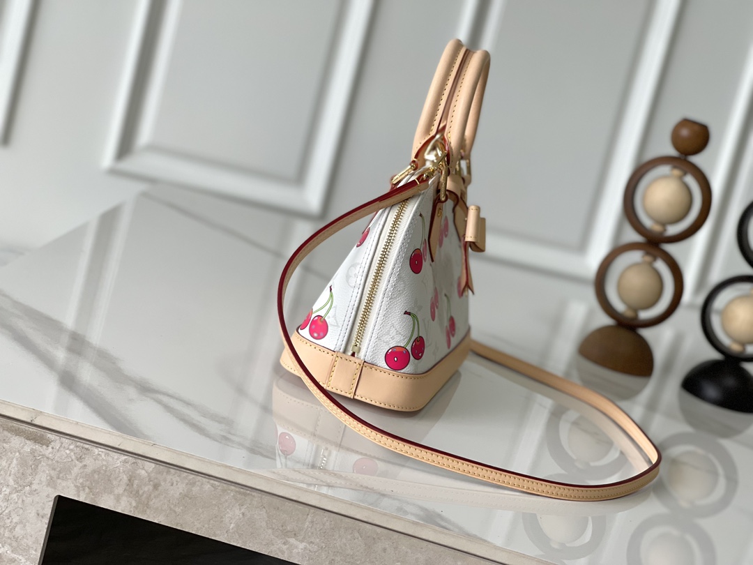 Louis Vuitton x Murakami Alma BB Handbag - White Cherry Monogram - Image 2