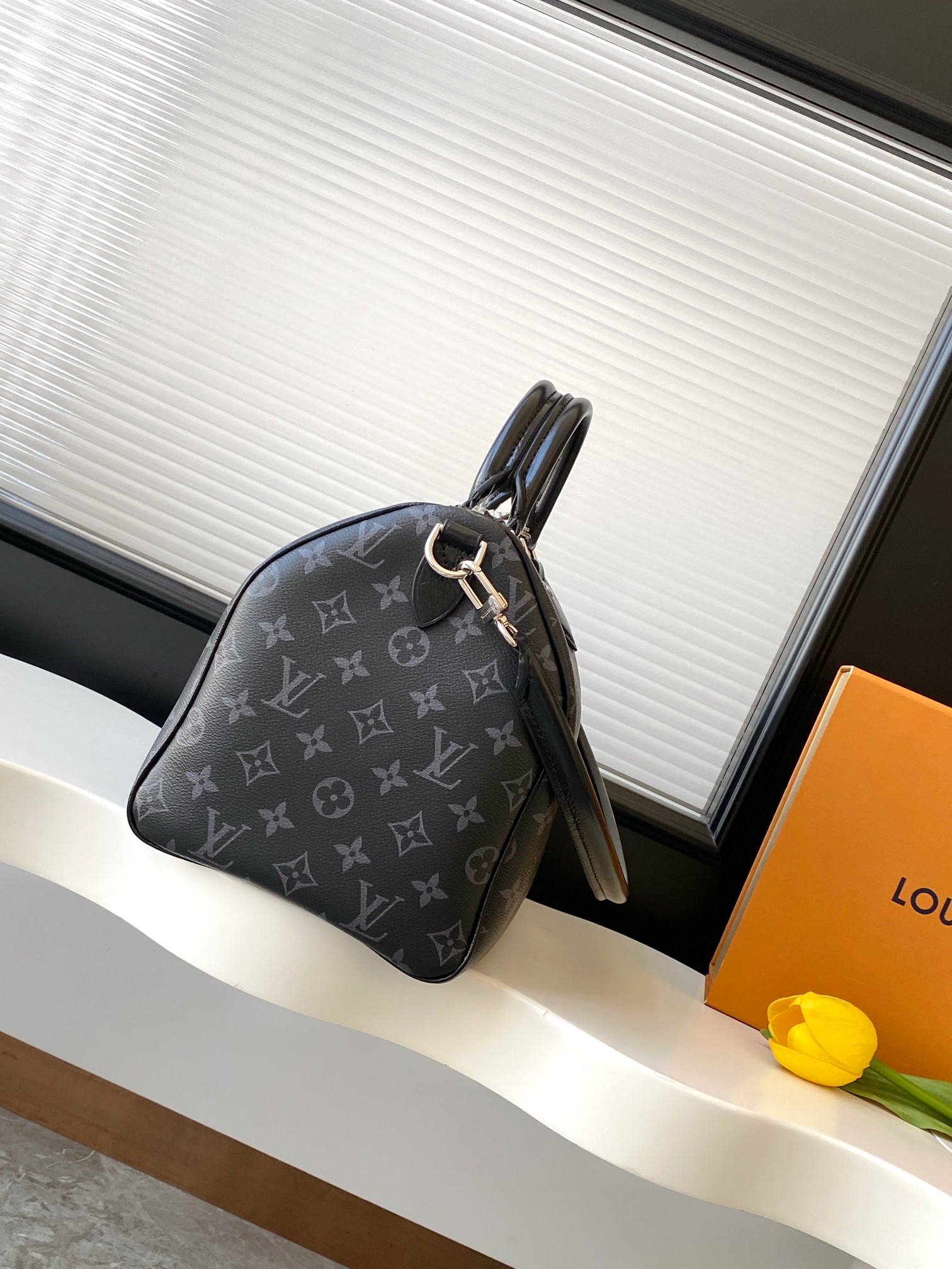 Louis Vuitton Speedy Soft 30 Handbag in Monogram Eclipse Canvas - Image 2