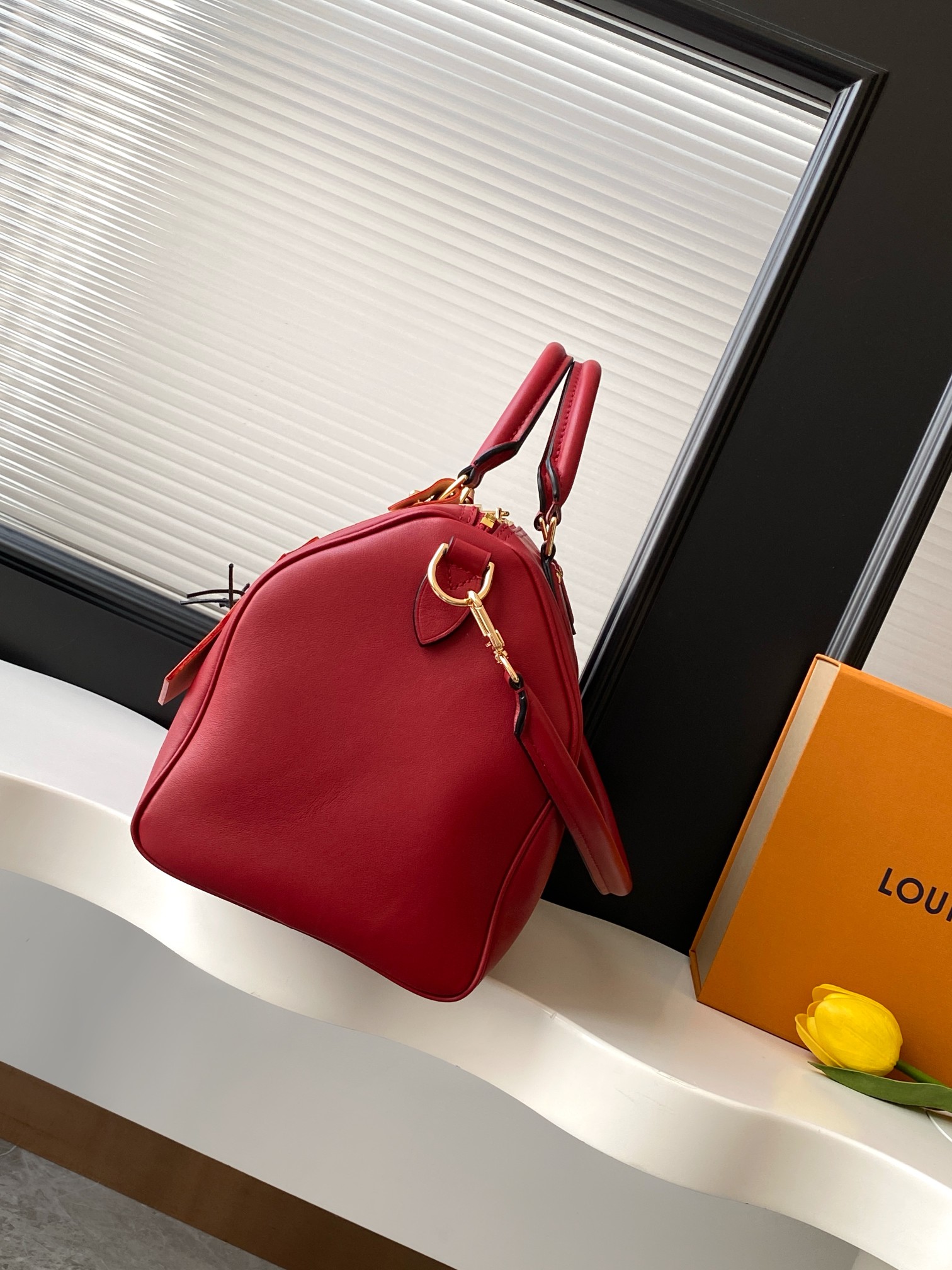 Louis Vuitton Speedy Soft 30 Red Handbag - Image 2