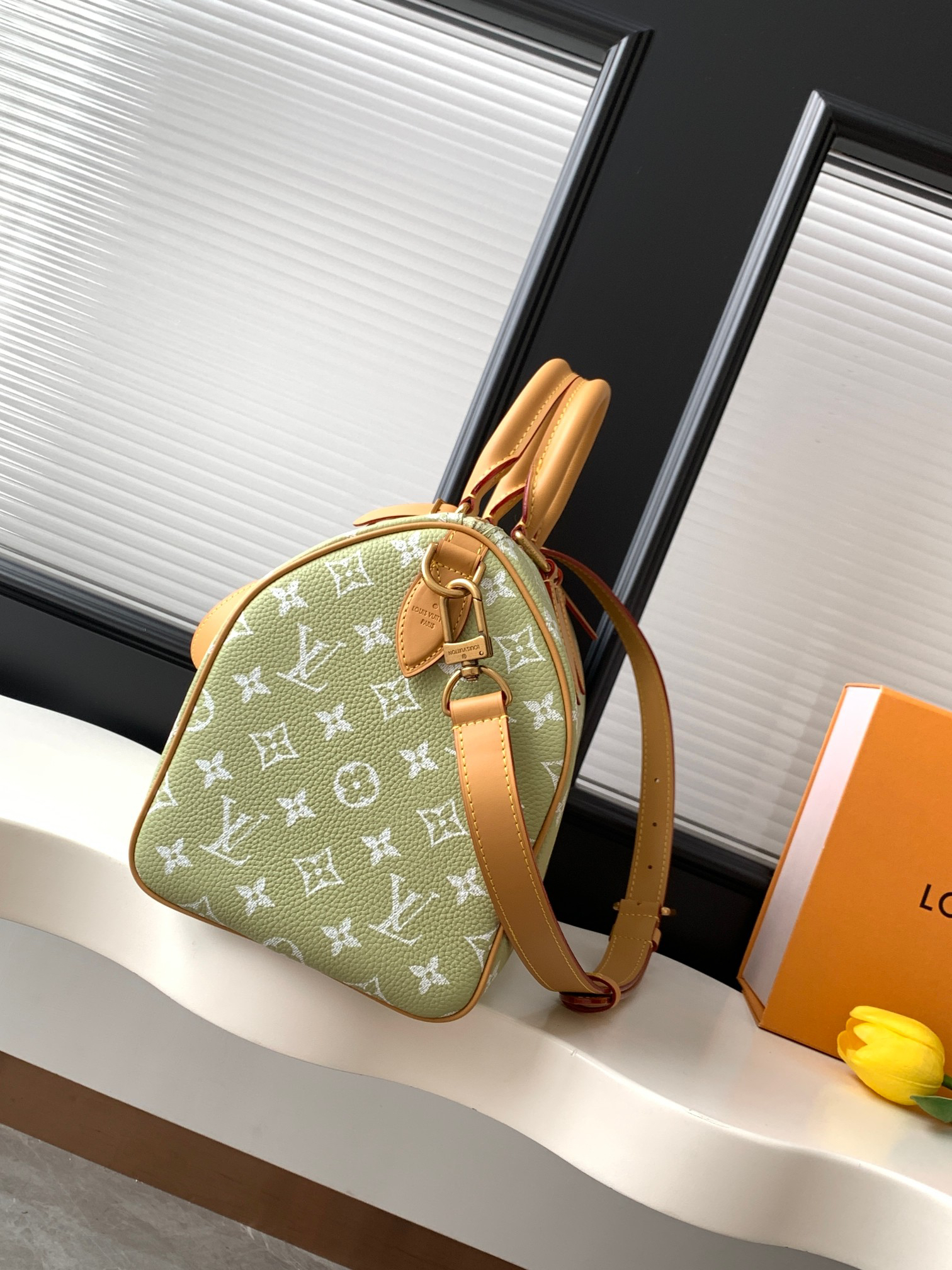Speedy P9 Bandoulière 30 Handbag in Grass Green - Image 2