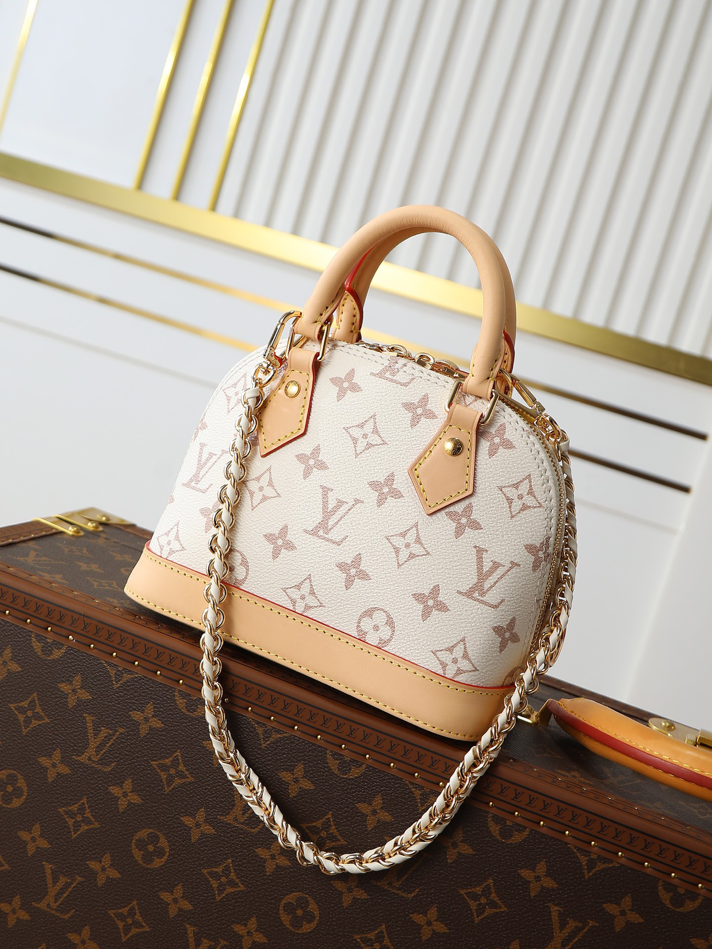 Louis Vuitton Nano Alma Handbag in White Monogram - Image 2