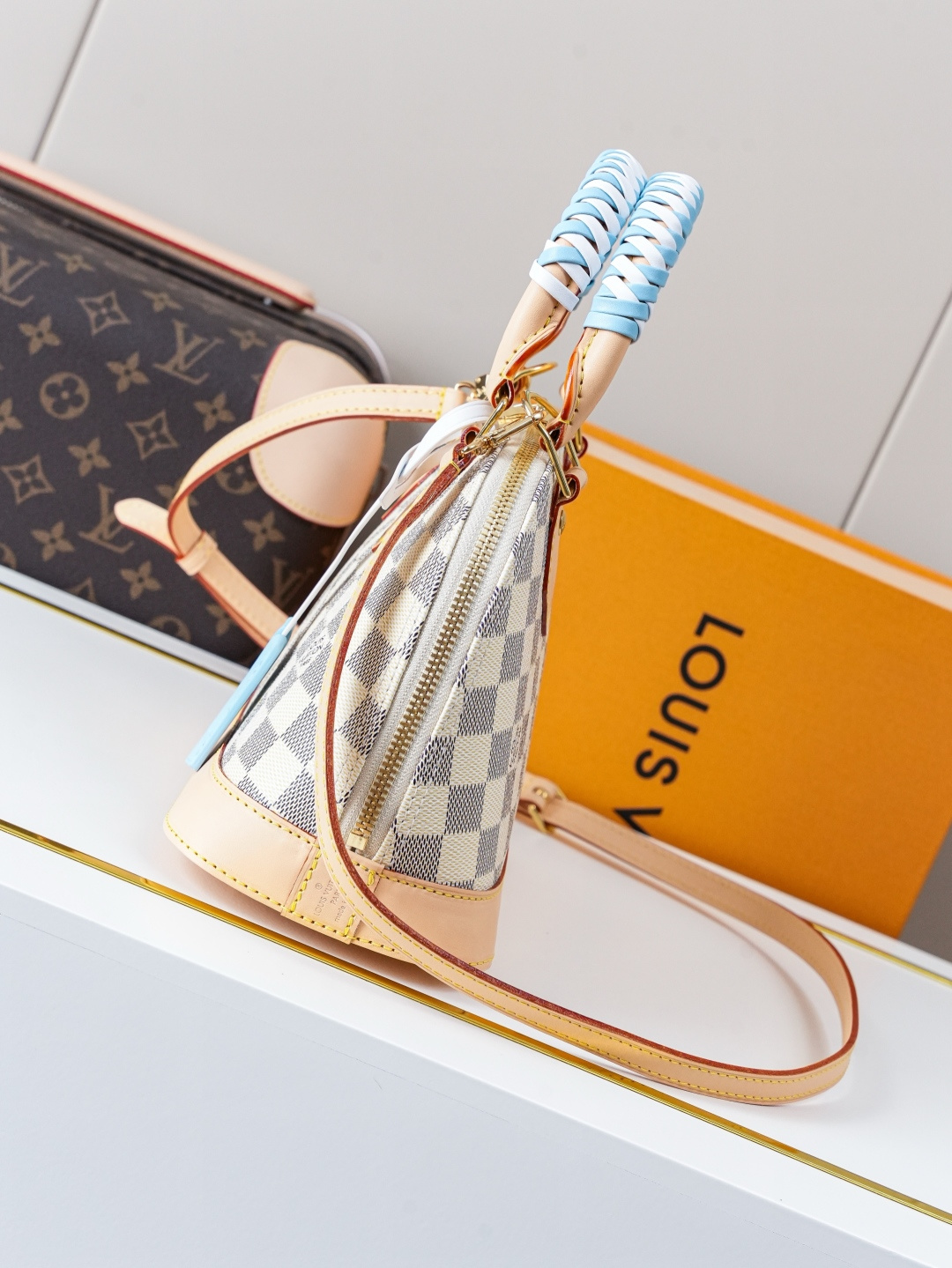 Louis Vuitton Alma BB Damier Azur Handbag - Image 2
