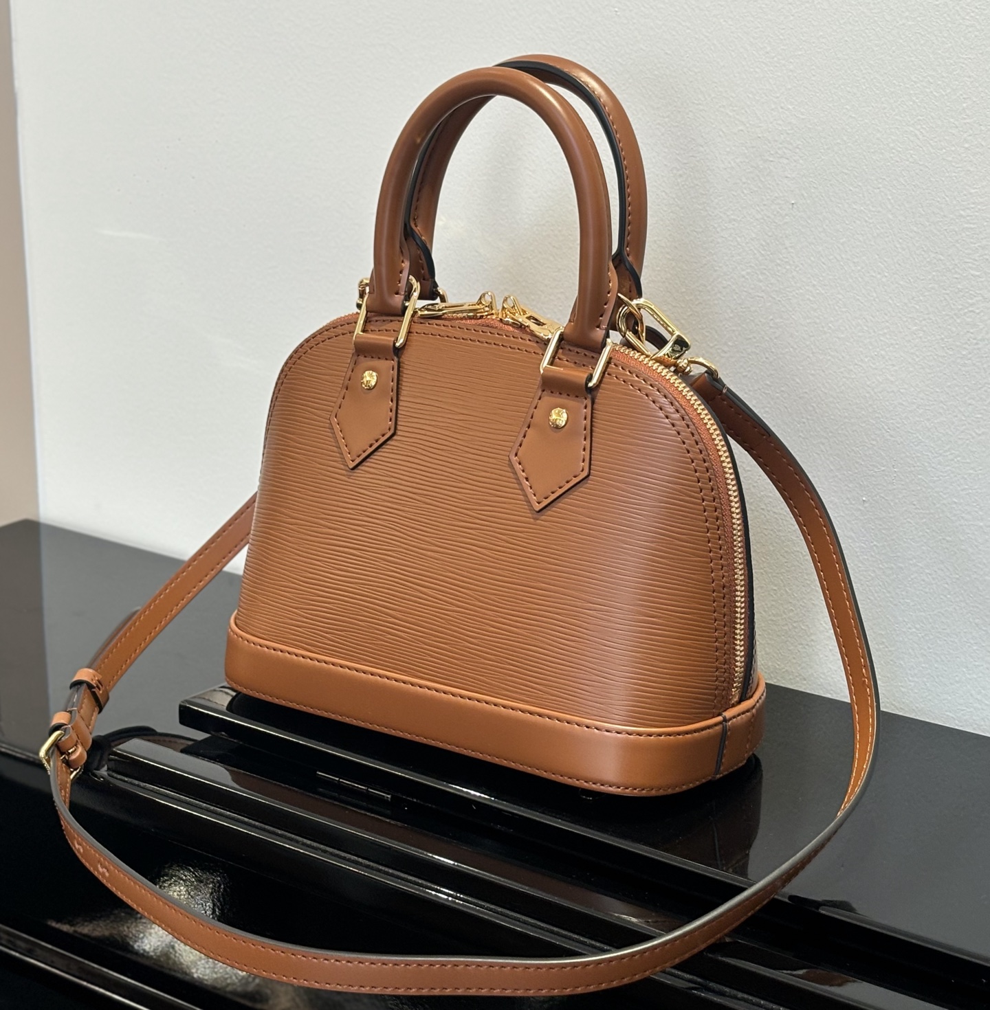 Alma BB Brown Epi Leather Handbag - Image 2