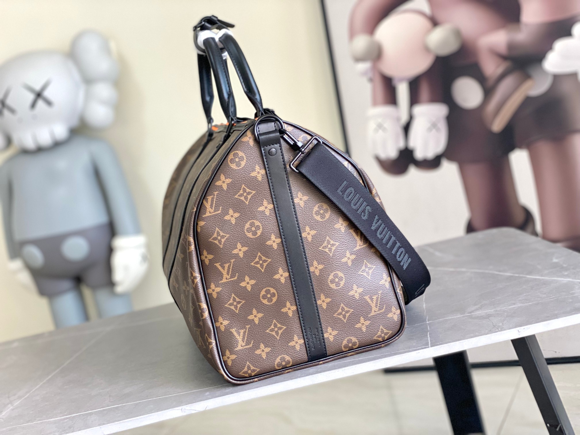 Louis Vuitton Keepall Bandouliere 50 Travel Bag Zoooom with Friends Embroidered Character - Image 2