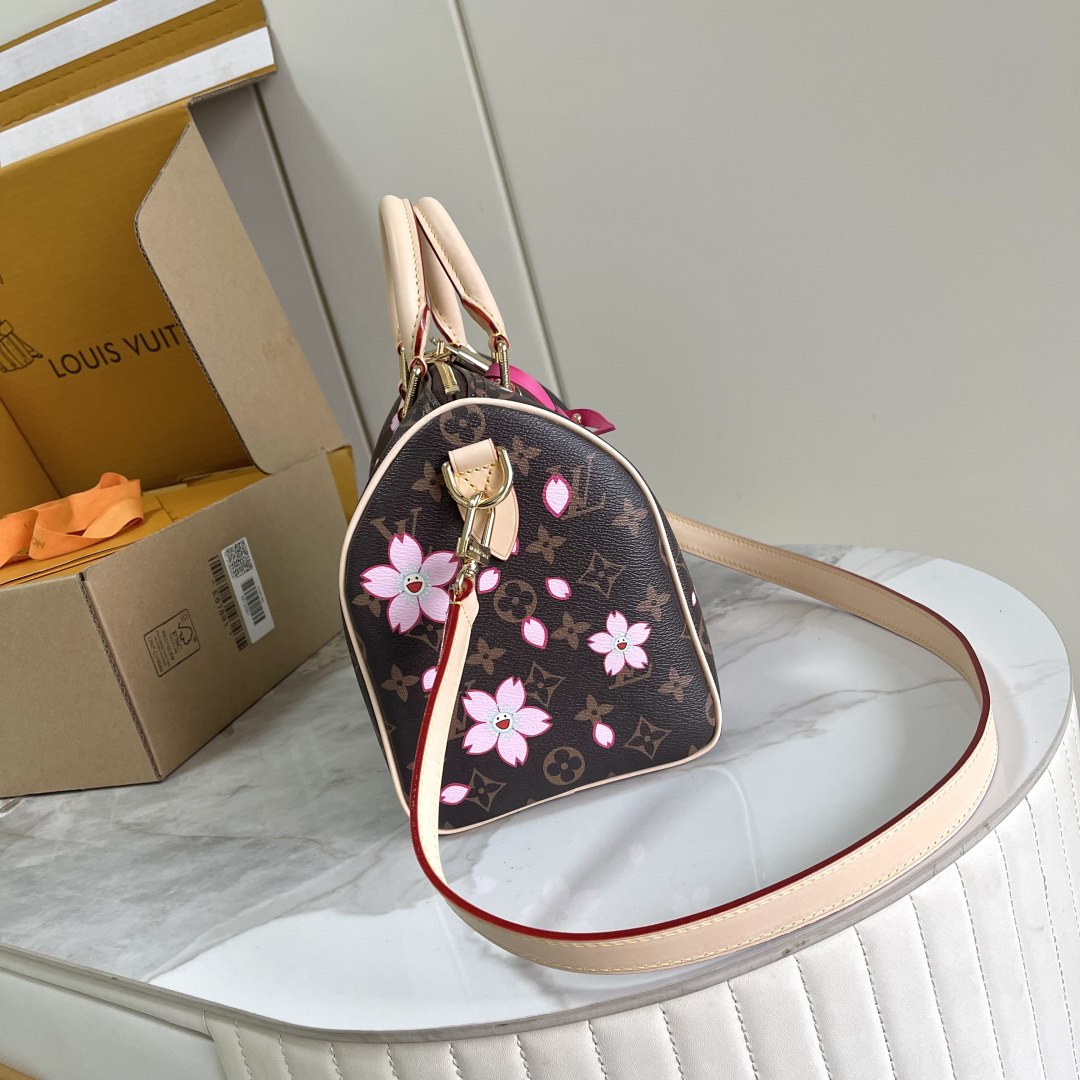 Louis Vuitton x Takashi Murakami Speedy Bandouliere 25 Cherry Blossom Bag - Image 2