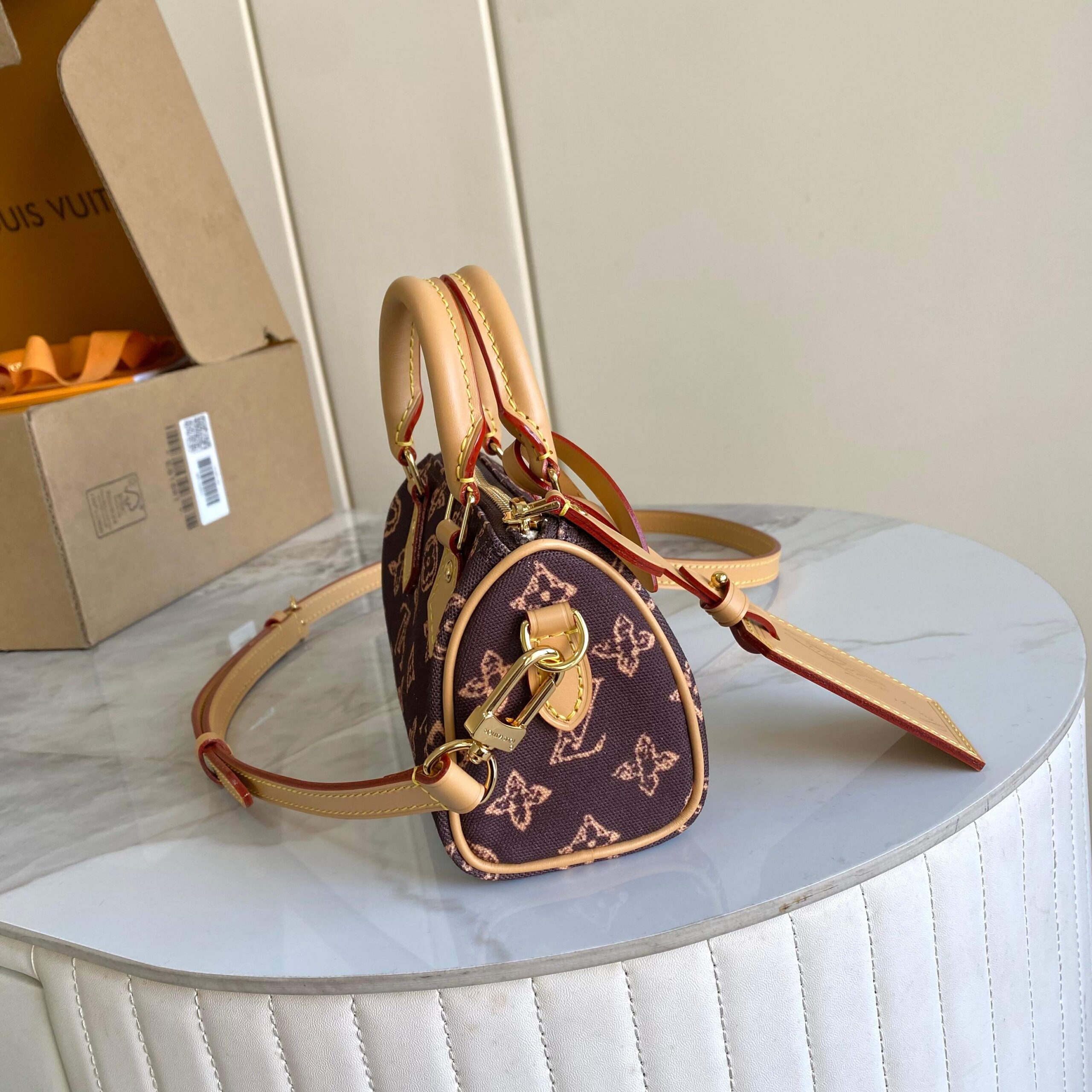 Louis Vuitton Nano Speedy Monogram Origine Crossbody Bag - Image 2