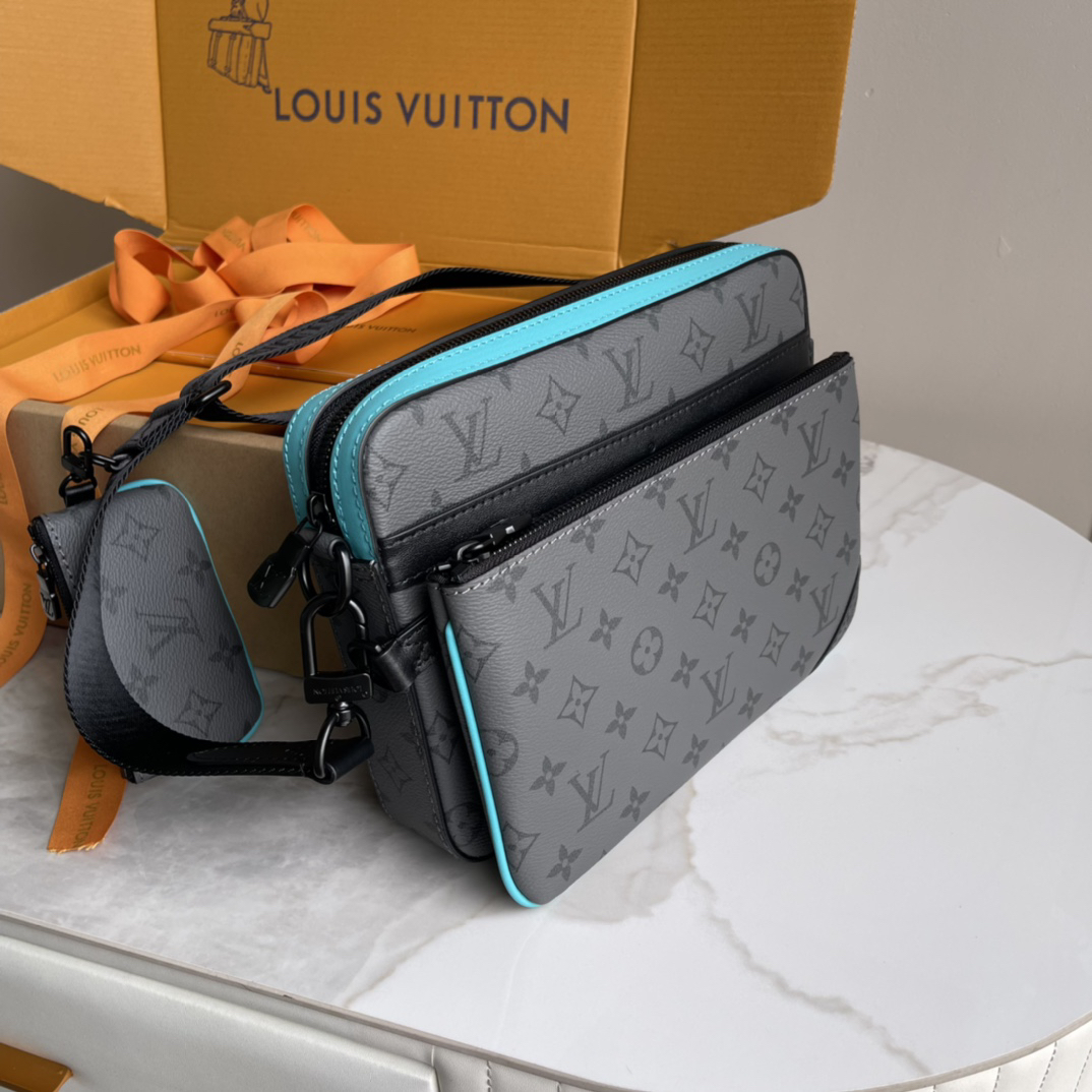 Louis Vuitton Trio Crossbody Bag in Monogram Eclipse Reverse Canvas - Image 2