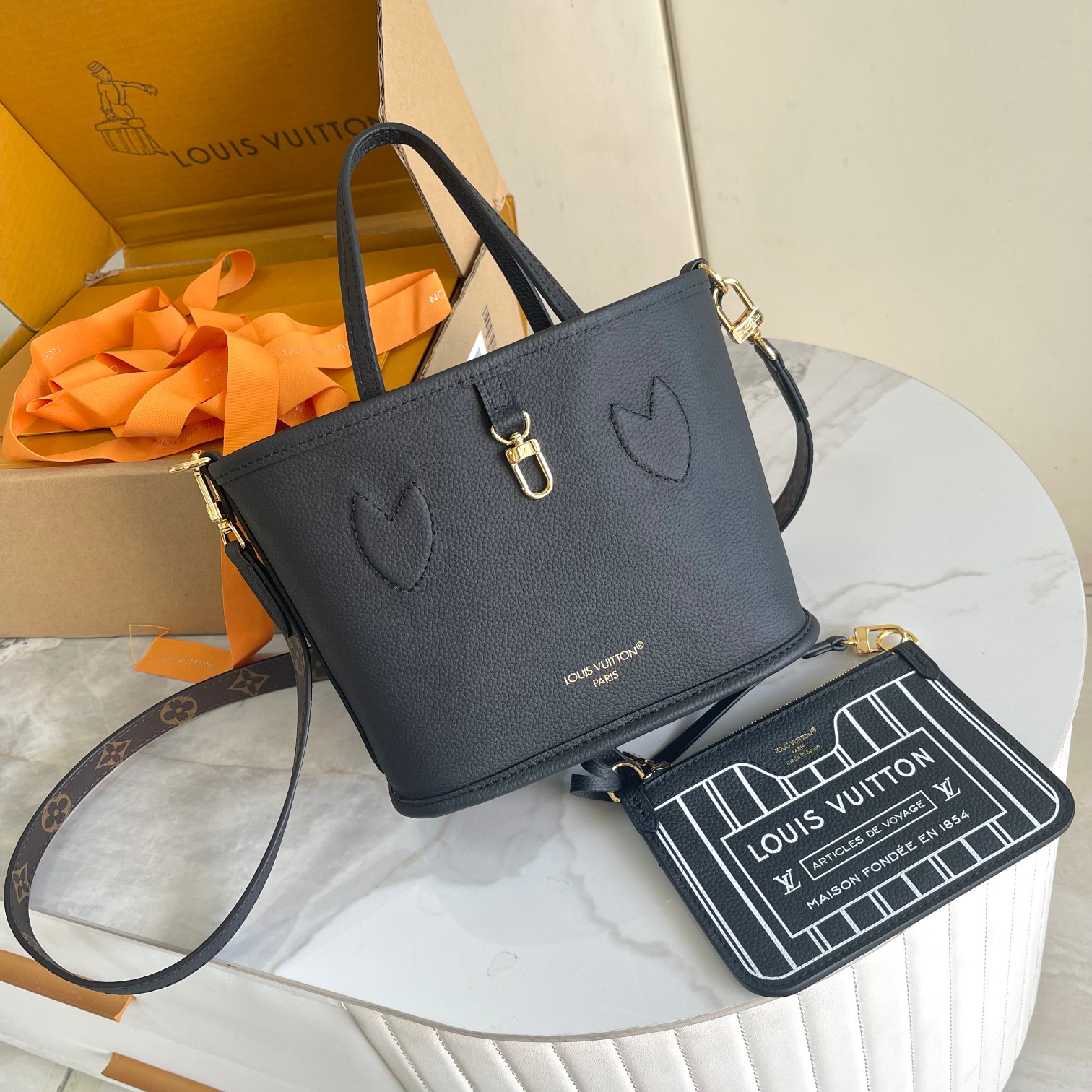 Louis Vuitton Neverfull BB Tote Bag in Damier Azur Canvas - Image 2