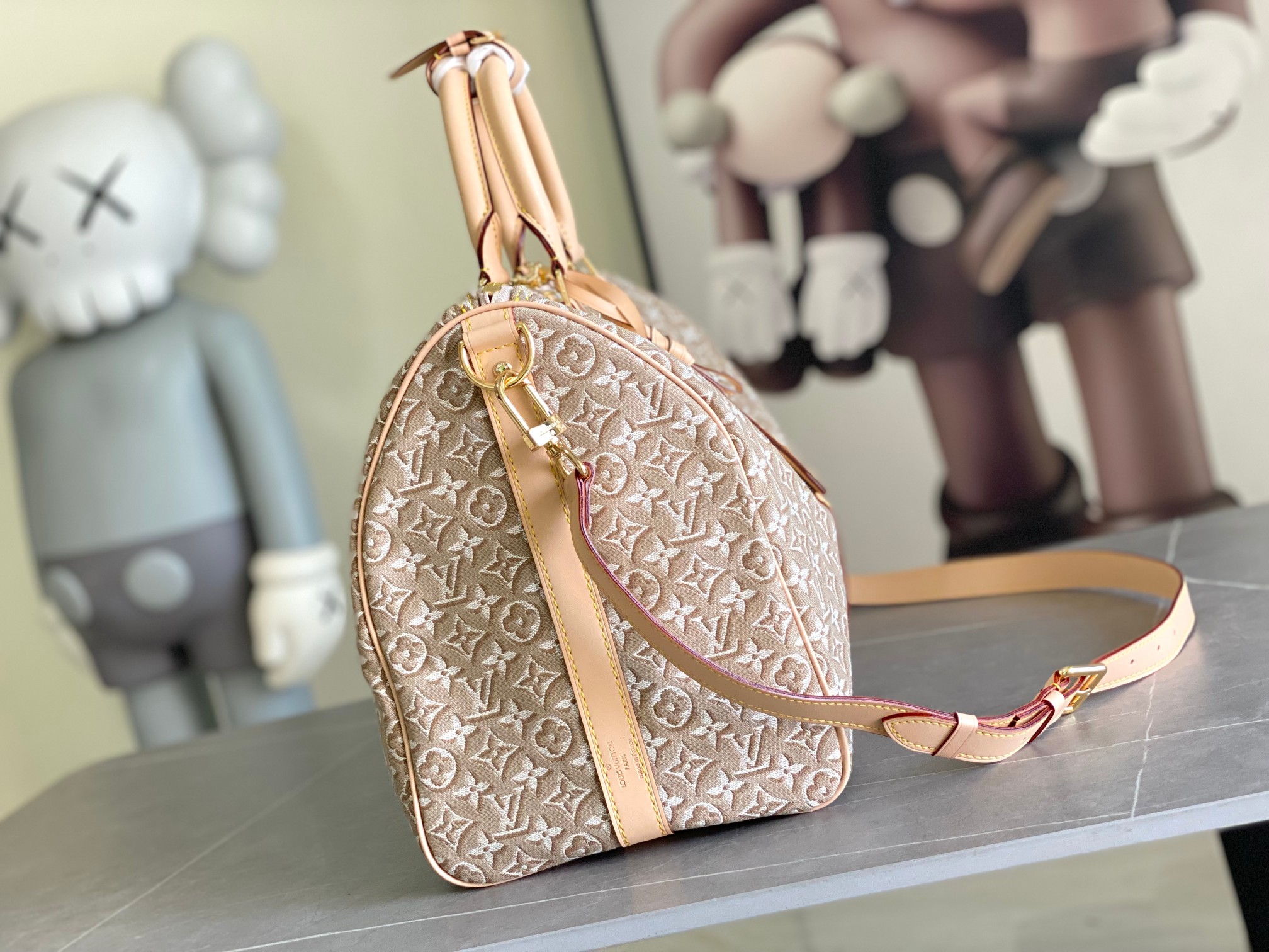 Louis Vuitton Keepall Bandouliere 45 Travel Bag in Monogram Embleme Canvas - Image 2