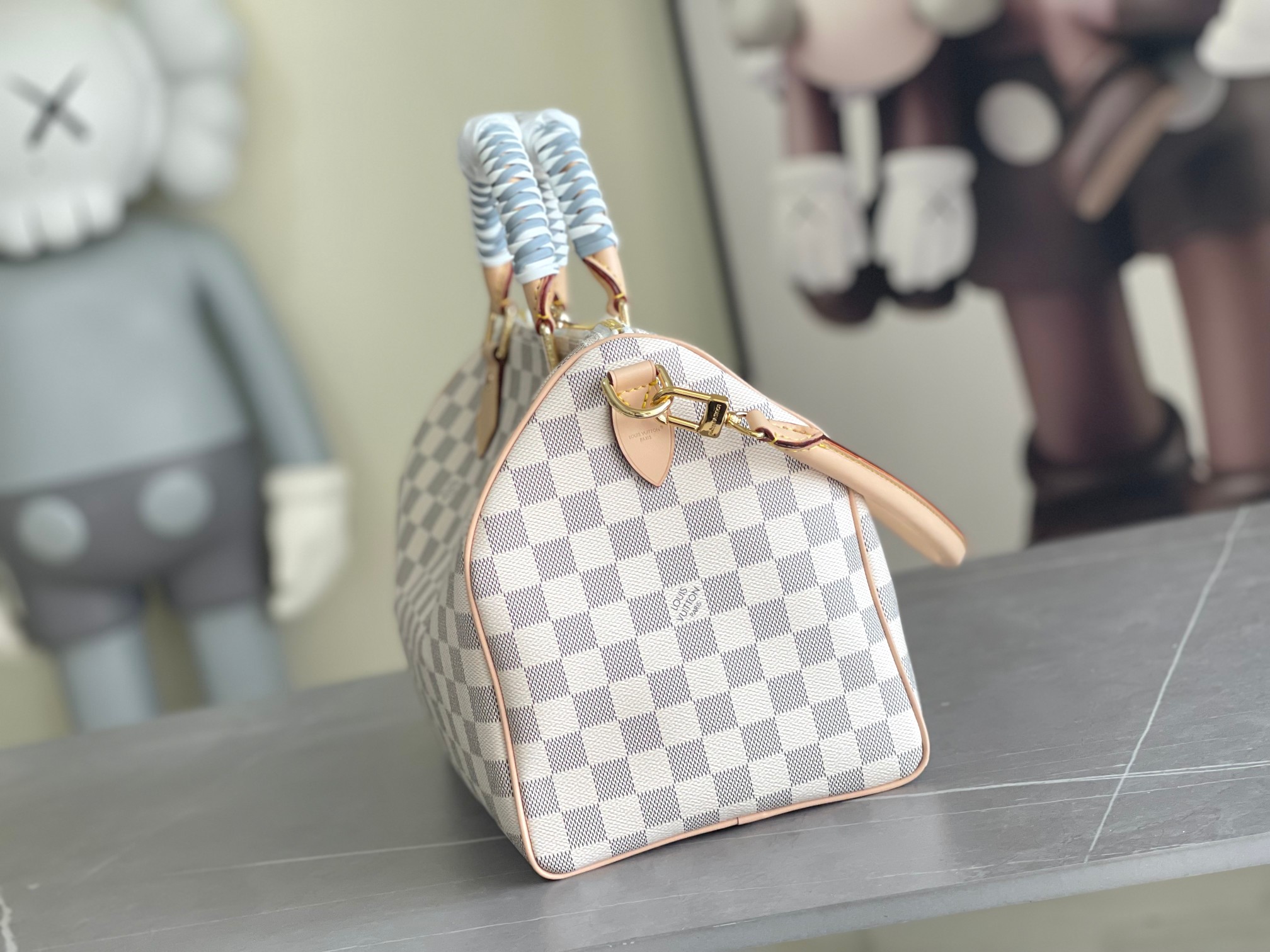 Louis Vuitton Speedy Bandoulière 30 Damier Azur Canvas Handbag - Image 2