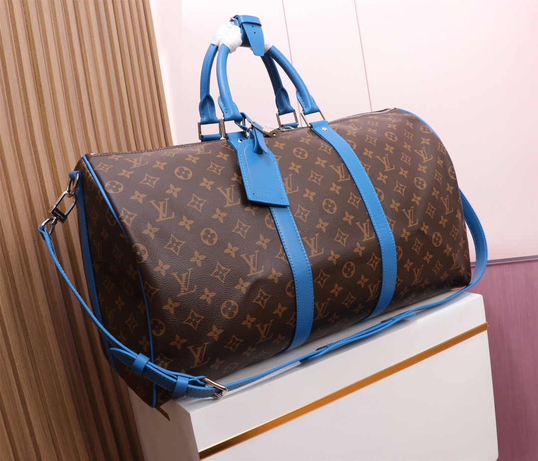 Keepall Bandoulière 50 Travel Bag in Monogram Macassar Canvas - Image 2