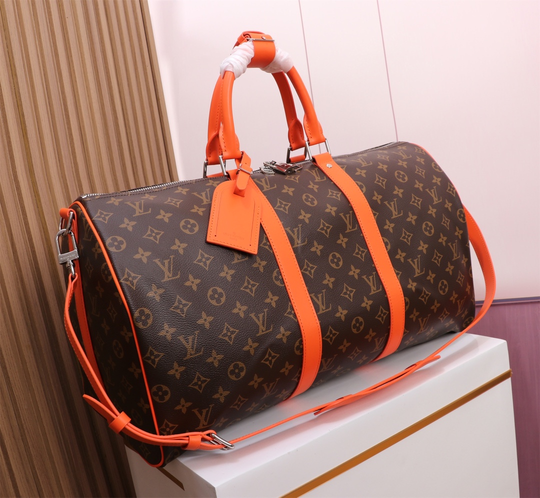 Keepall Bandouliere 50 Travel Bag in Monogram Macassar Canvas - Image 2