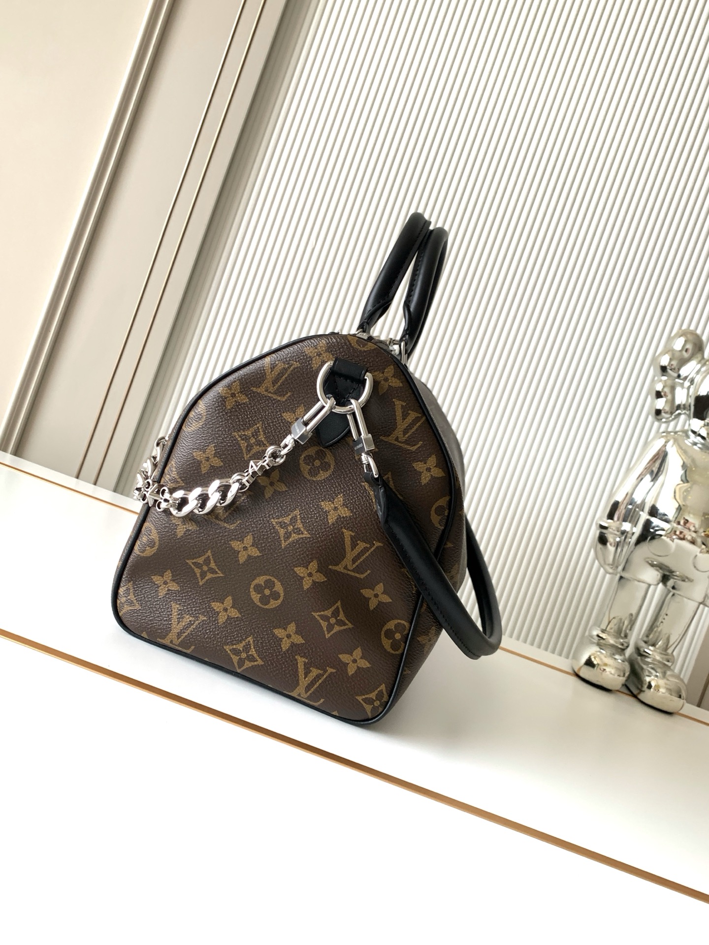 Louis Vuitton Speedy Soft 30 Dark Monogram Handbag - Image 2