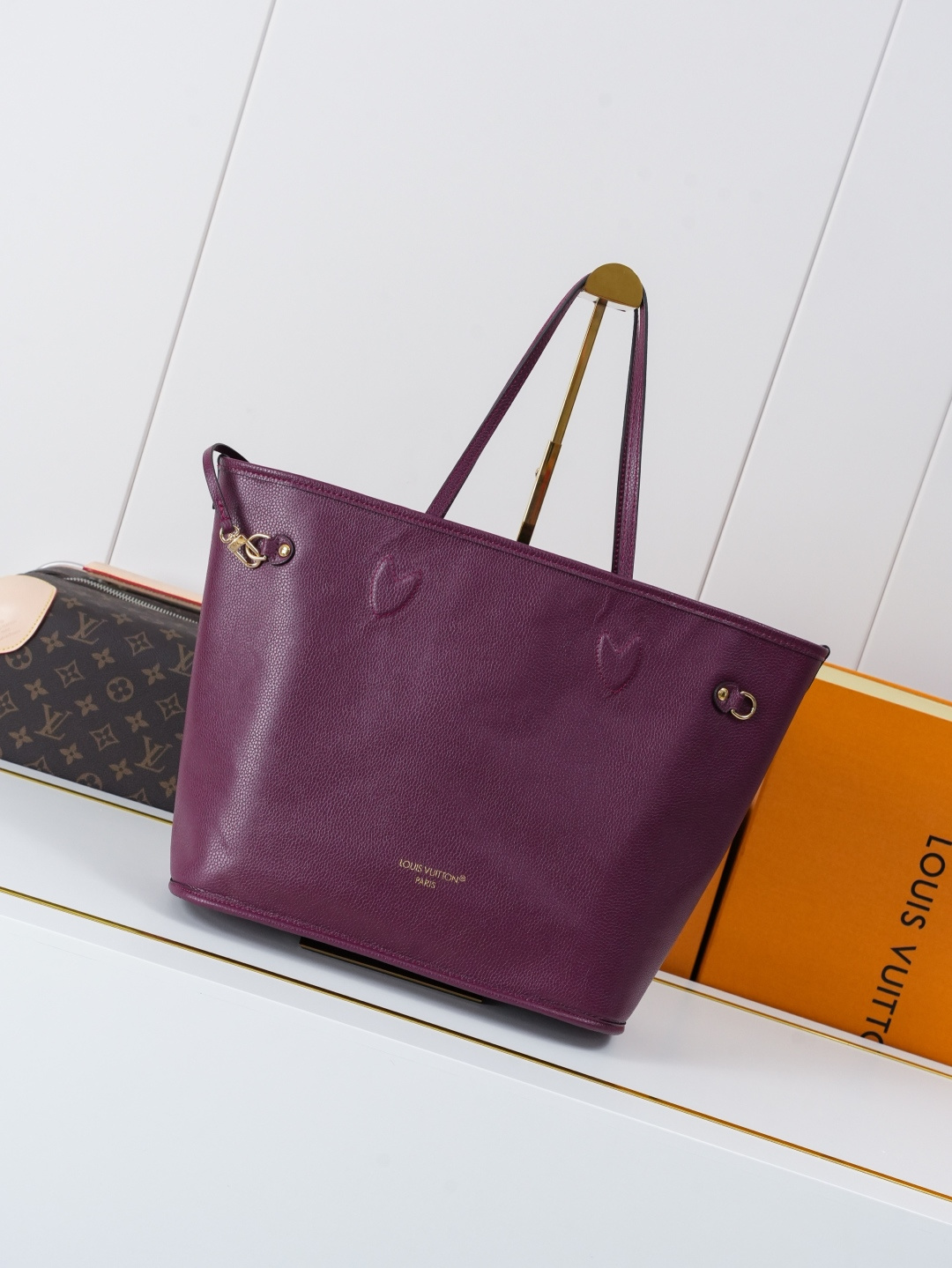 Louis Vuitton Neverfull Inside Out MM Handbag M25663 in Purple Red - Image 2