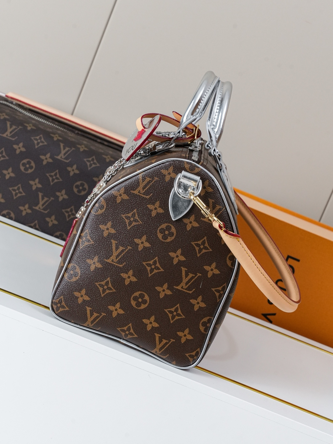 Louis Vuitton Speedy Soft 30 Dark Monogram Handbag - Image 2