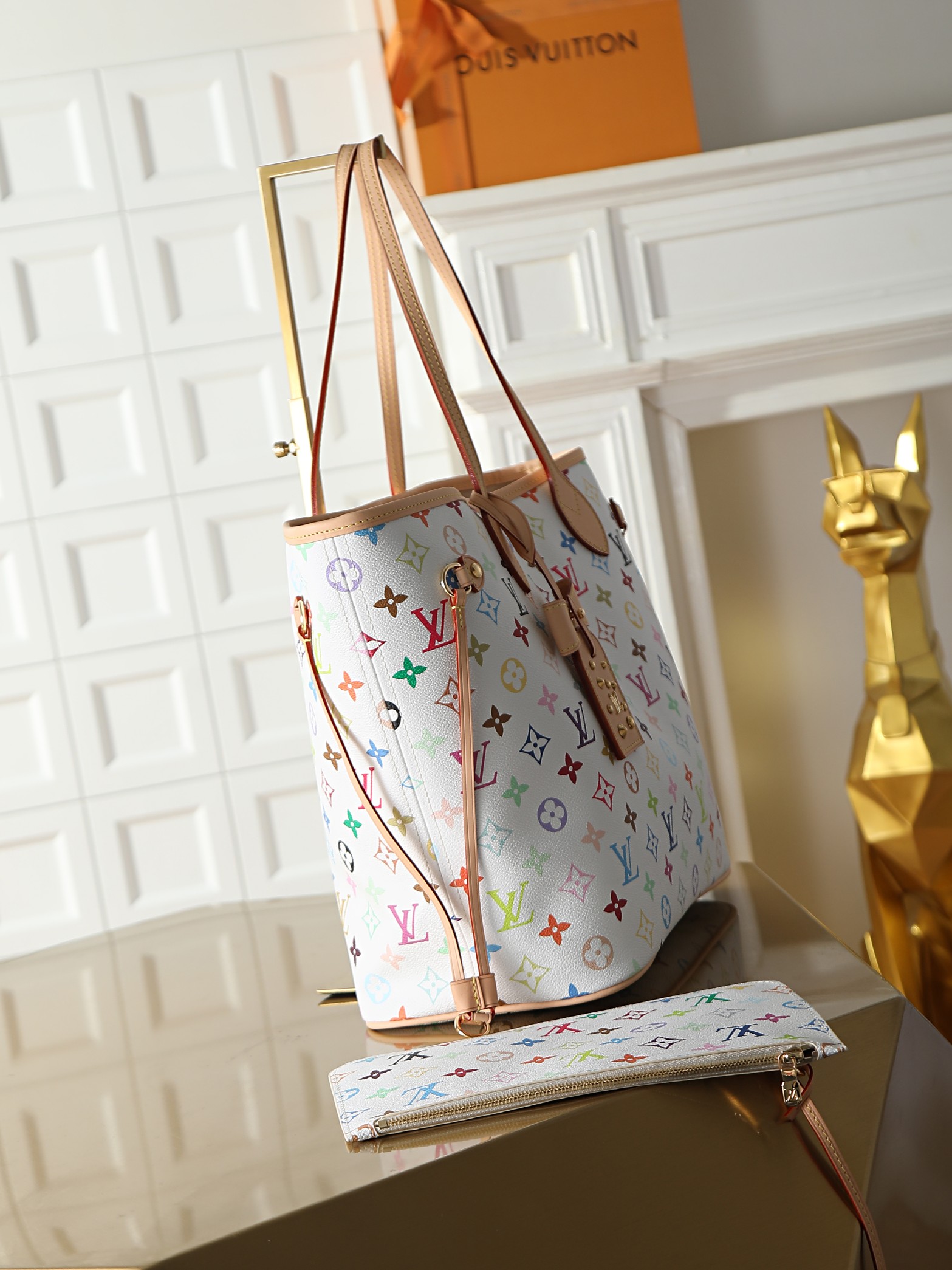 Louis Vuitton Neverfull MM Tote Bag in Multicolor Monogram Canvas - Image 2