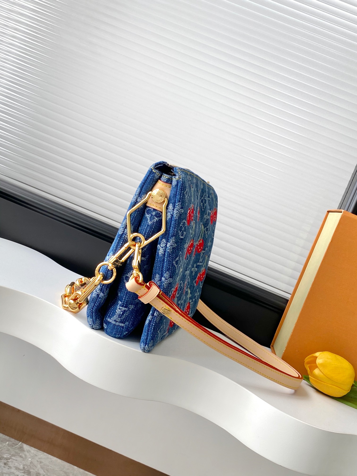 Louis Vuitton Coussin Small Handbag Monogram Cherry Denim M14978 - Image 2