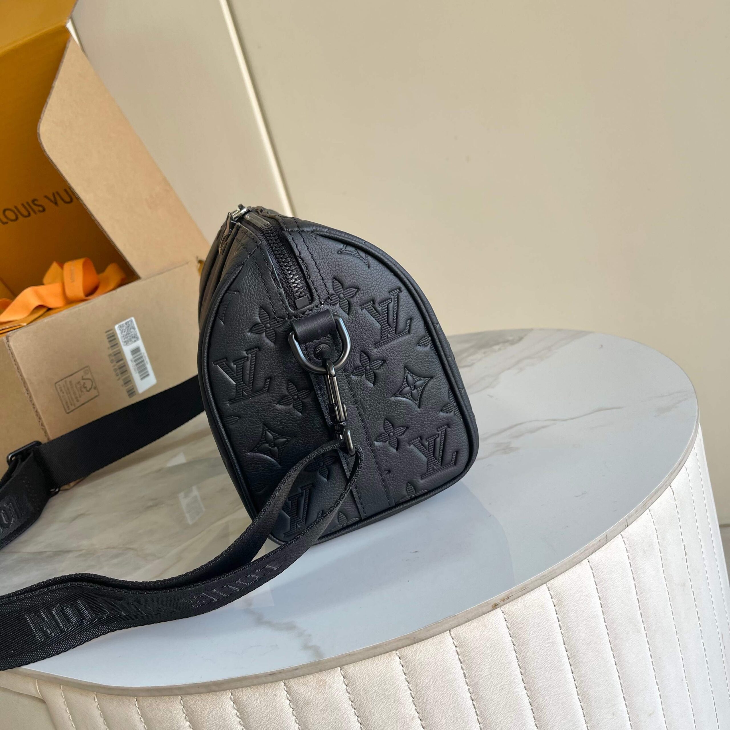 Louis Vuitton City Keepall Travel Bag in Monogram Shadow Leather - Image 2