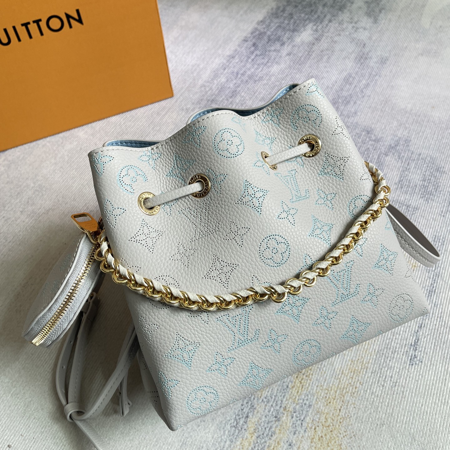 Louis Vuitton Bella Monogram Perforated Calfskin Bucket Bag - Image 2