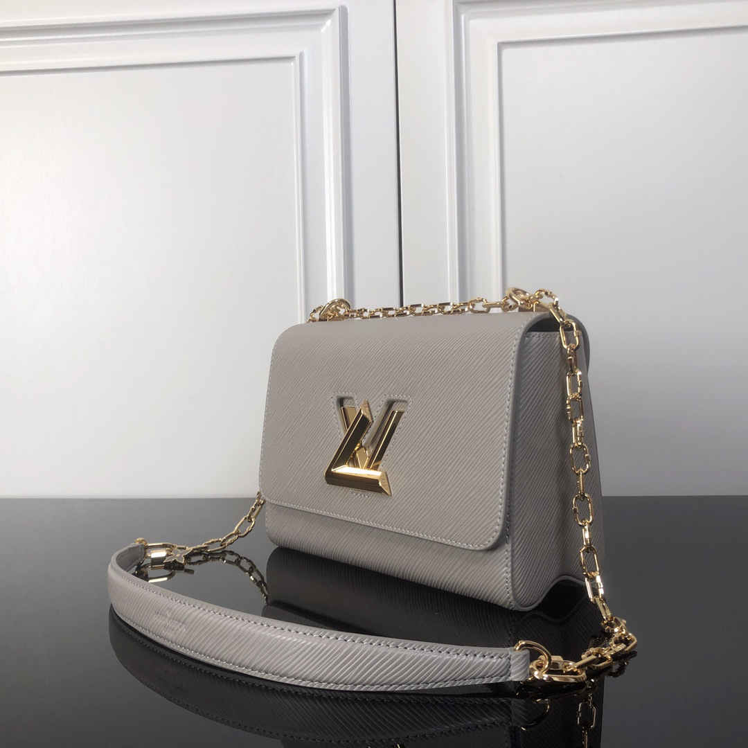 Louis Vuitton Twist Medium Handbag in Gray Epi Leather - Image 2
