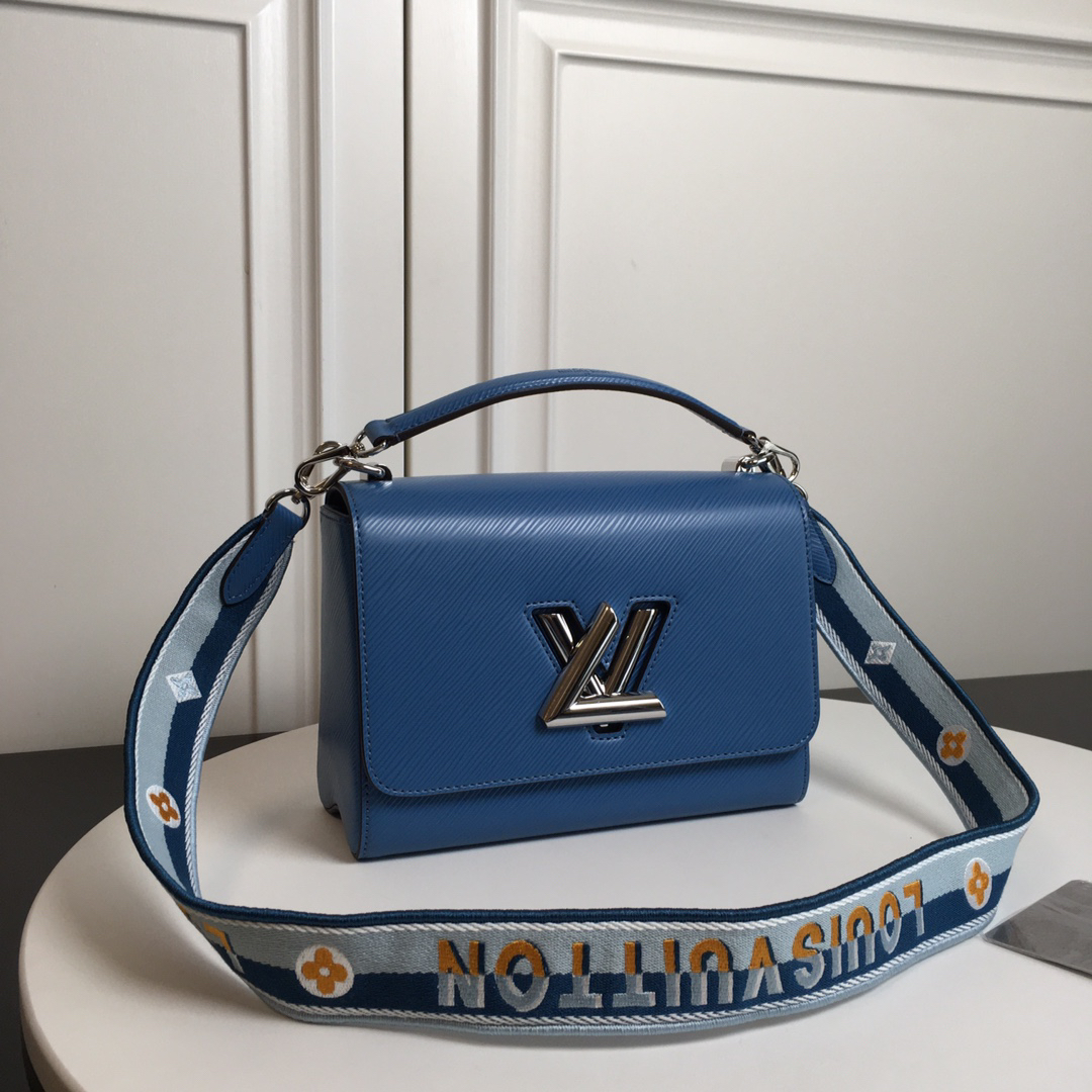 Louis Vuitton Twist Medium Shoulder Bag in Lake Blue Epi Leather - Image 2