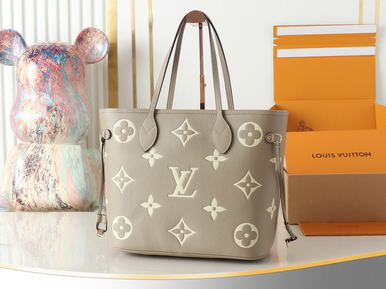 Louis Vuitton Neverfull MM Monogram Empreinte Tote Bag - Image 2