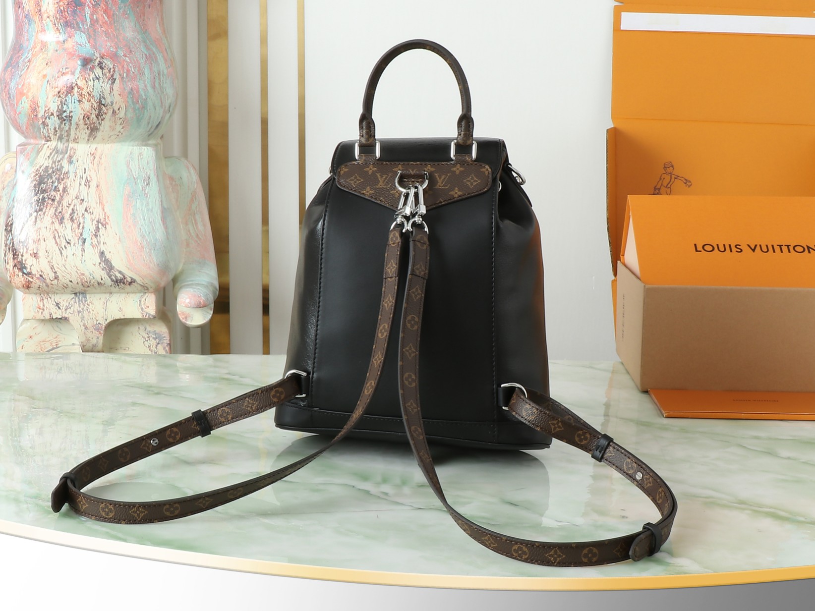 Louis Vuitton Montsouris Small Leather Backpack - Image 2