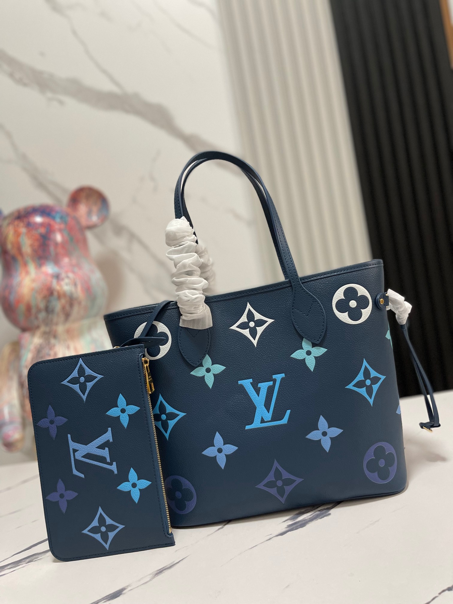 Louis Vuitton Neverfull MM Monogram Empreinte Leather Tote Bag - Image 2