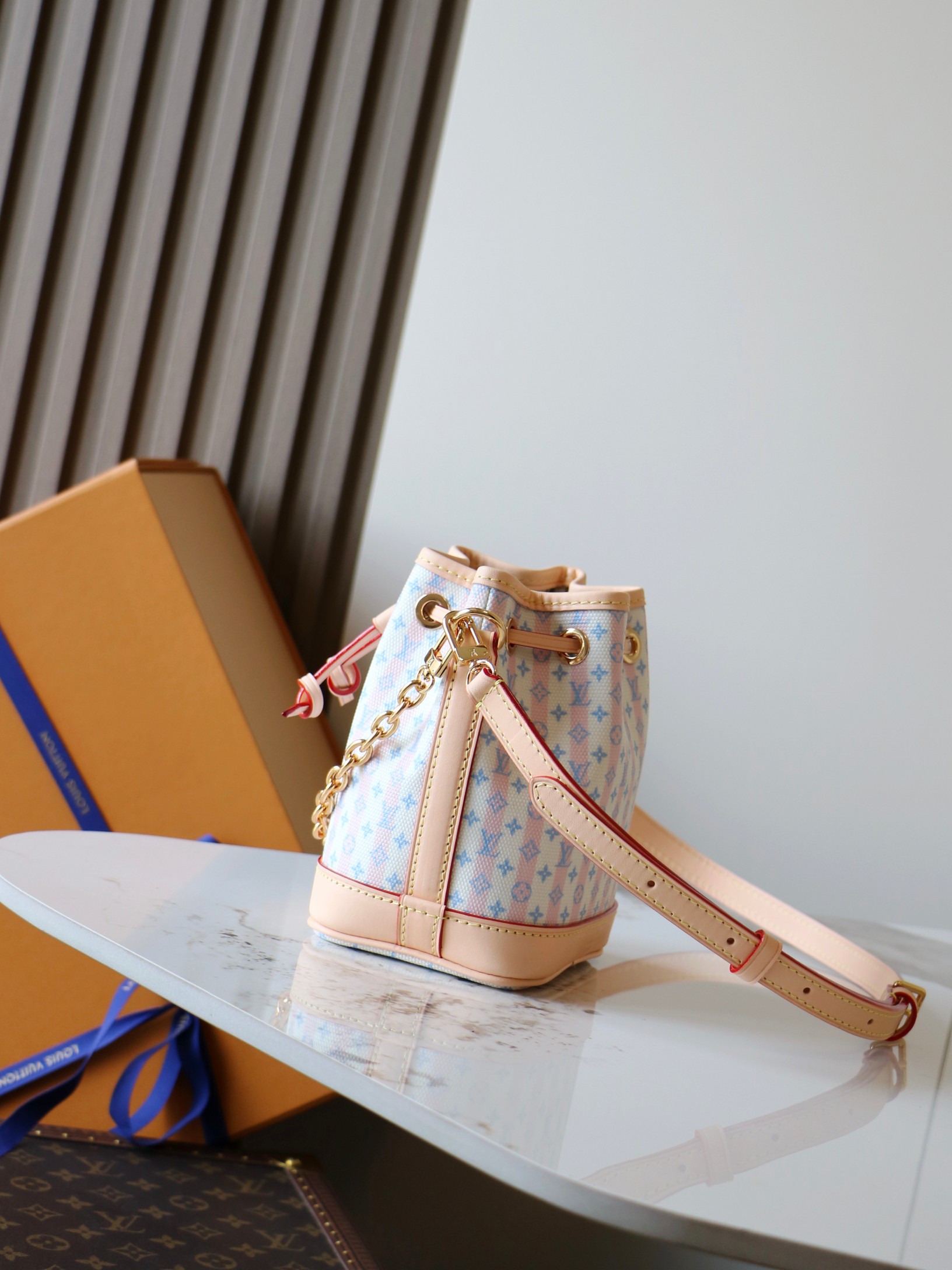 Louis Vuitton Nano Noé Handbag – LV Stamp Canvas - Image 2