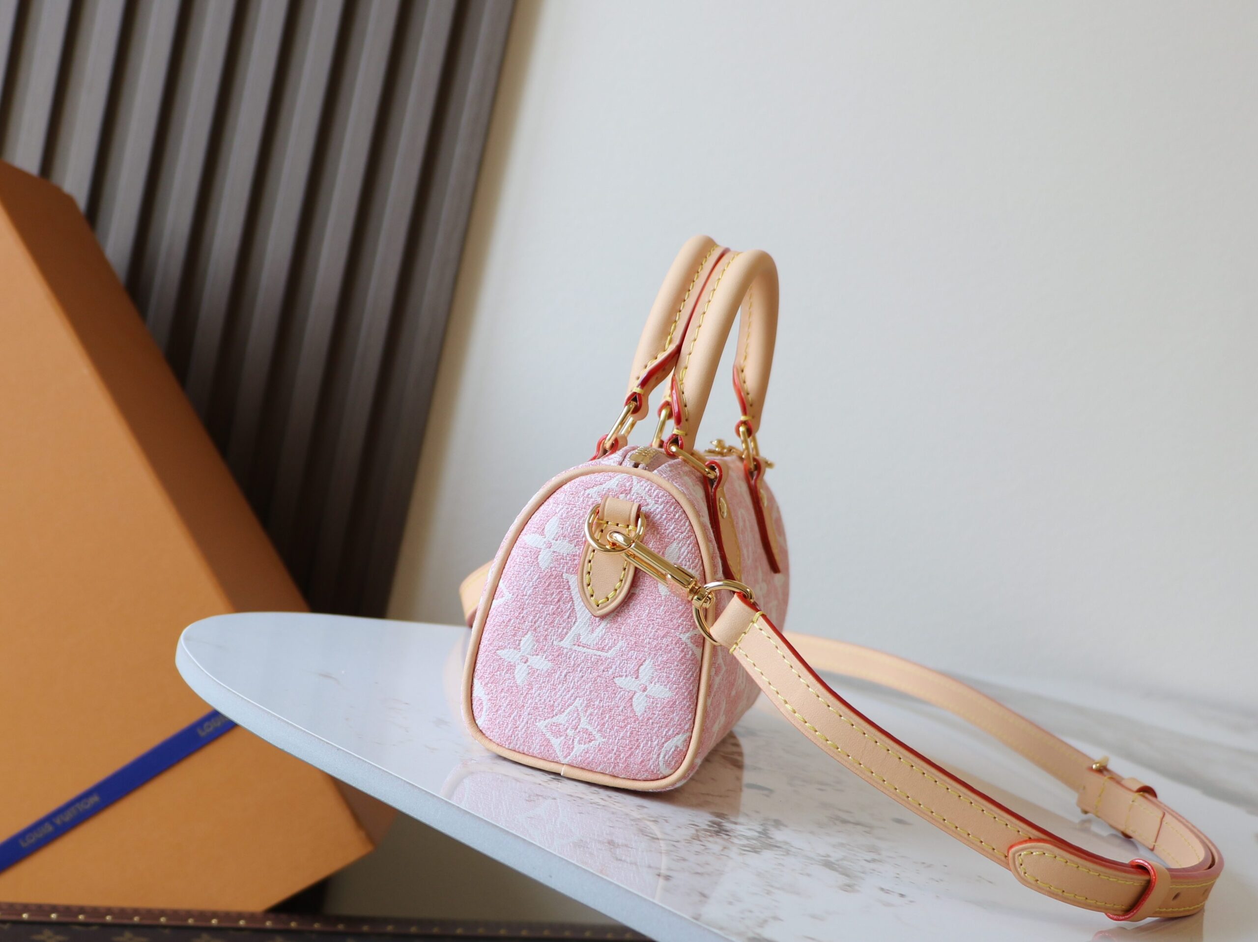 Louis Vuitton Nano Speedy Monogram Denim Handbag - Image 2