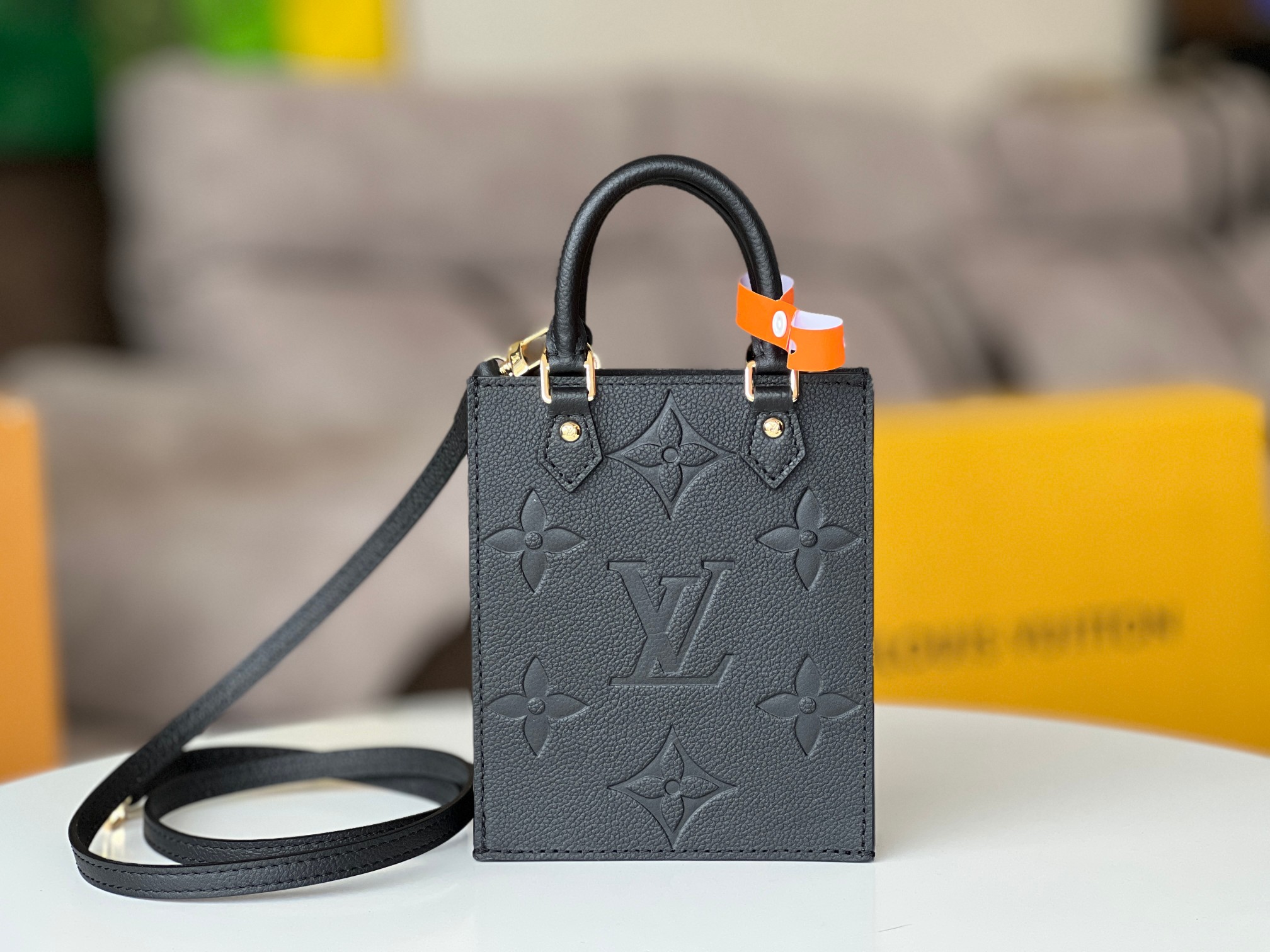 Louis Vuitton Petit Sac Plat M81417 Black Handbag - Image 2