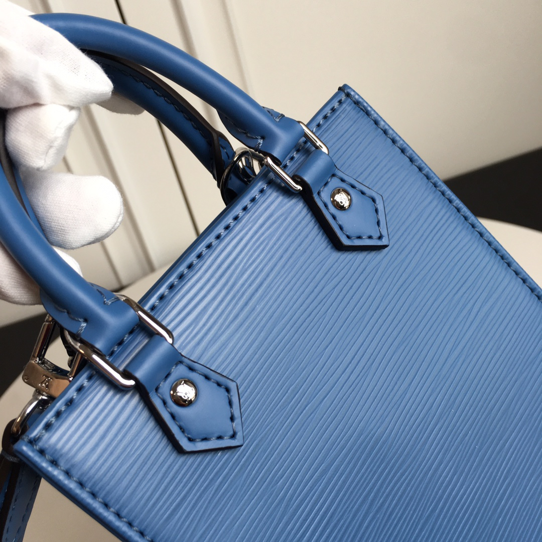 Louis Vuitton Petit Sac Plat Bag in Lake Blue Epi Leather - Image 2