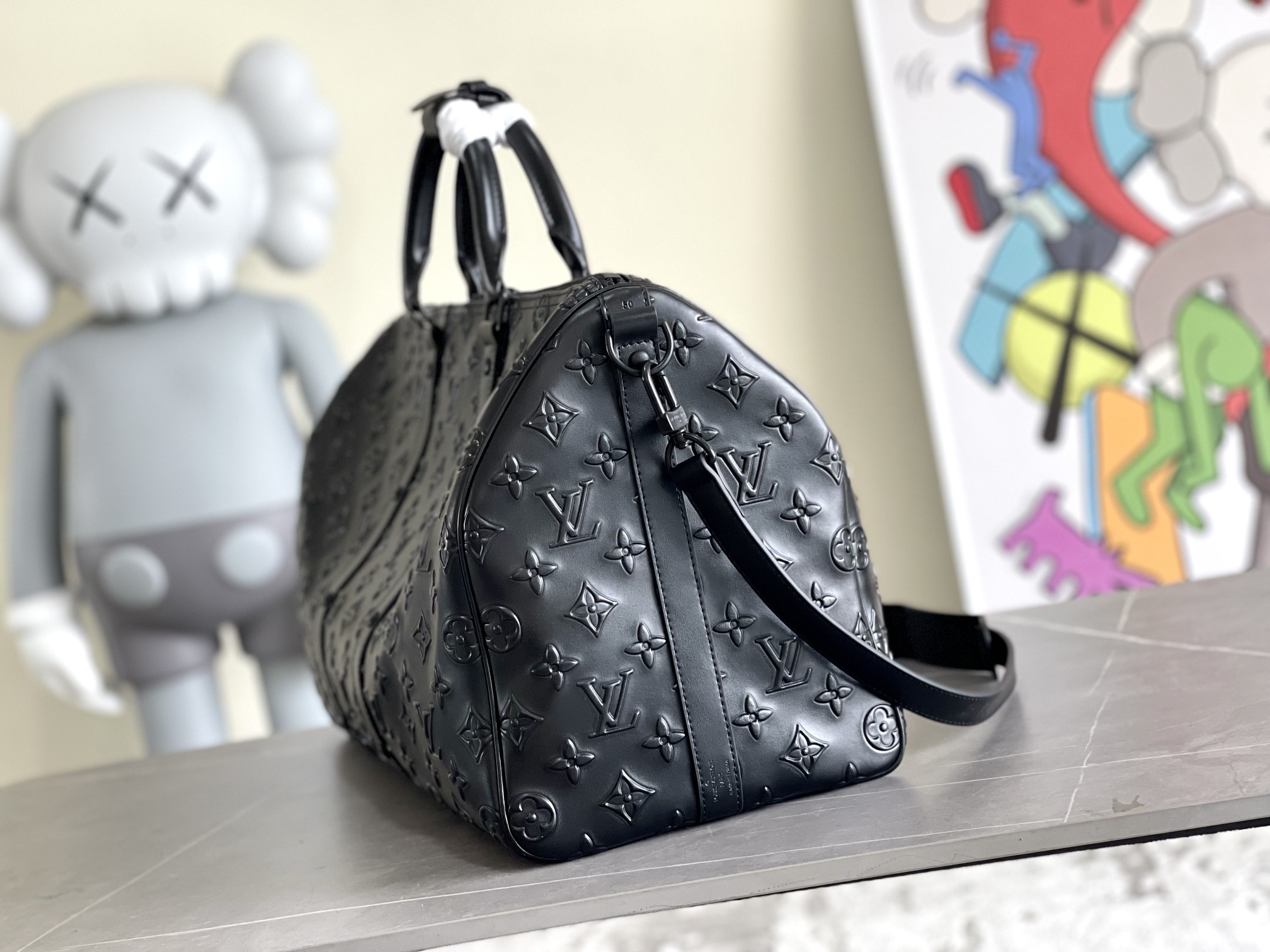 Keepall Bandoulière Travel Bag in Monogram Seal - Image 2